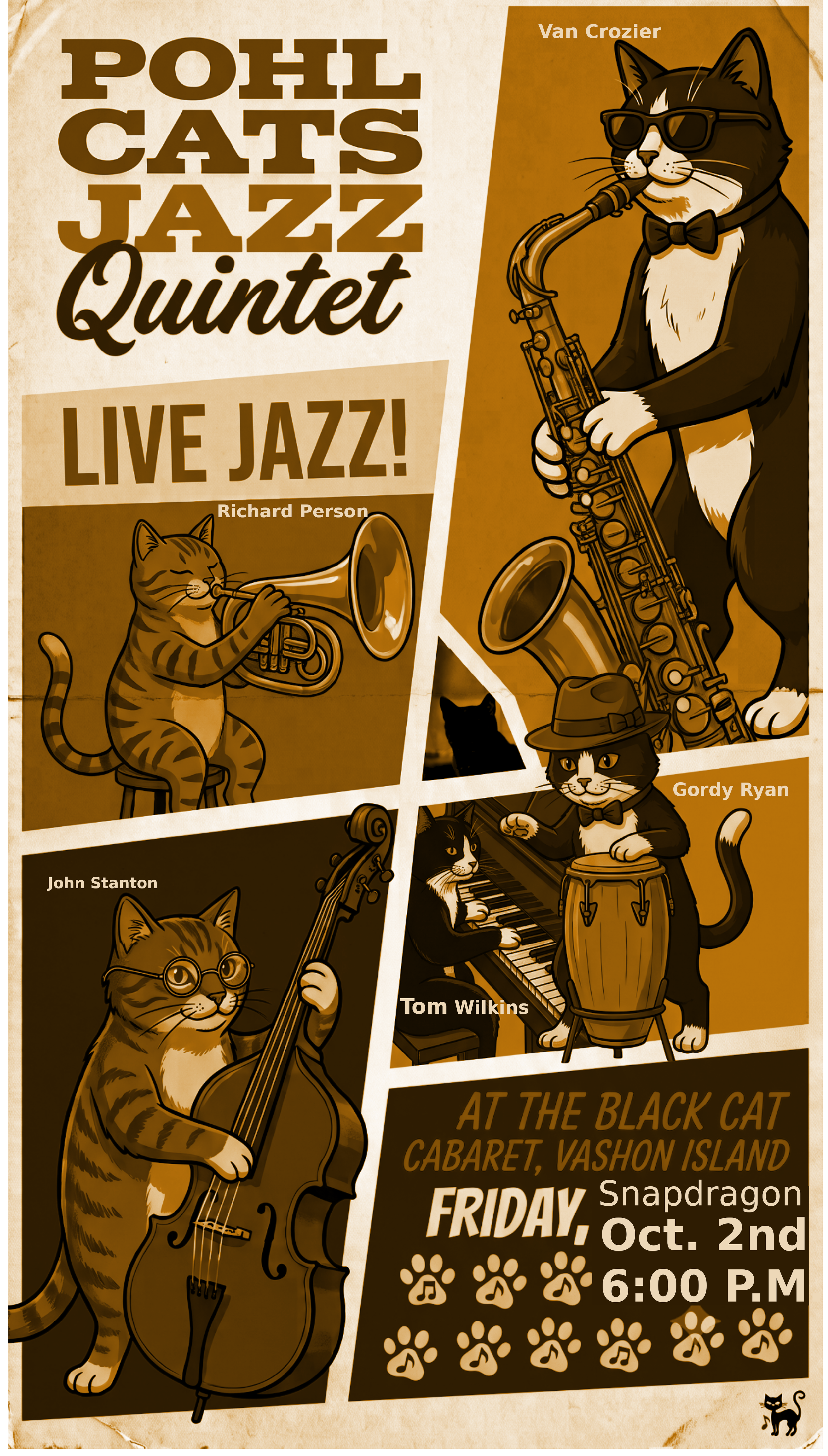 The Pohl Cats Jazz Quintet at the Black Cat Cabaret