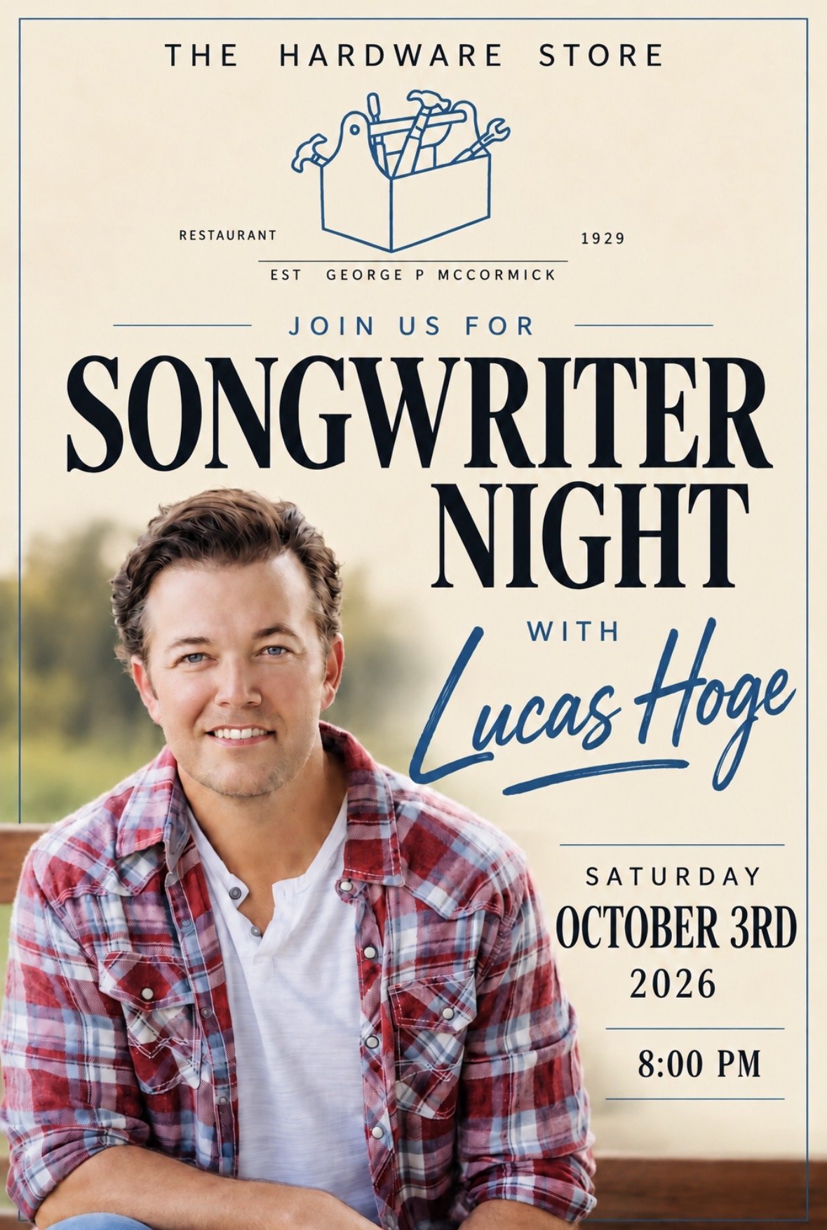 Songwriter Night with Lucas Hoge