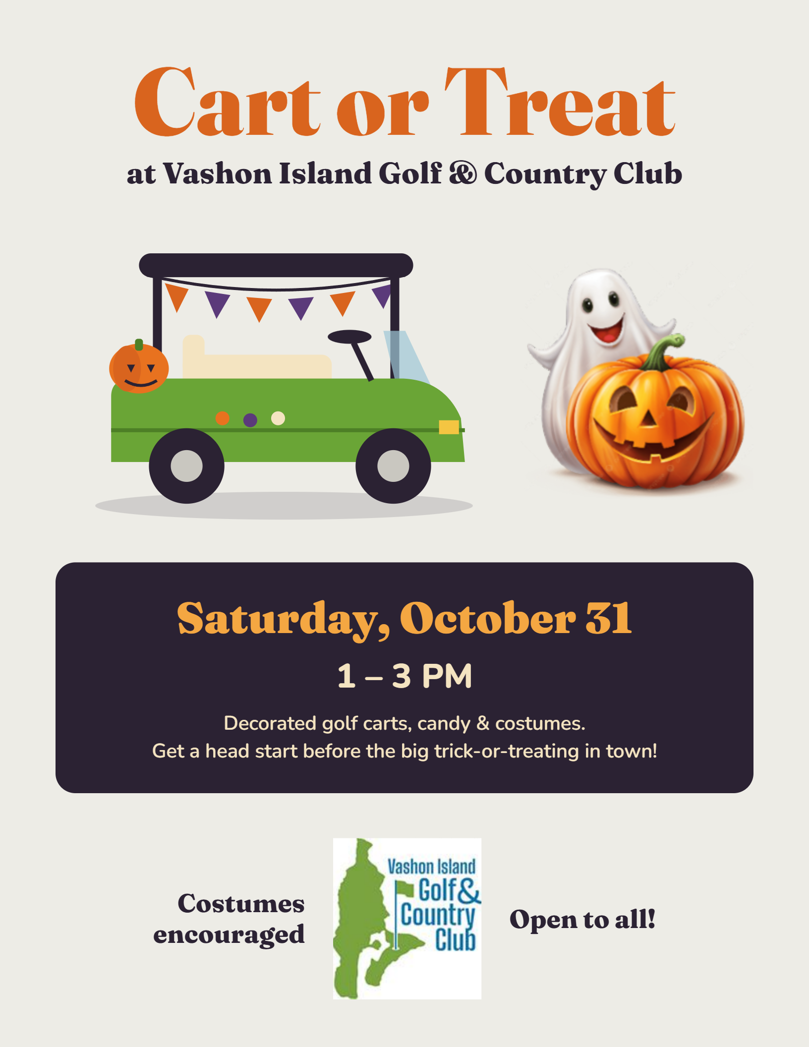 Cart or Treat at Vashon Island Golf &amp; Country Club!