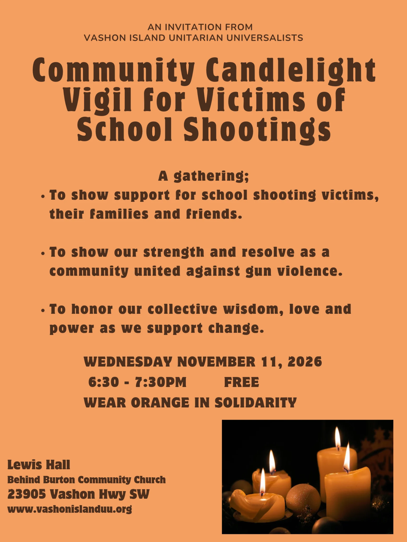 Candlelight Vigil for Victims of School Shooting