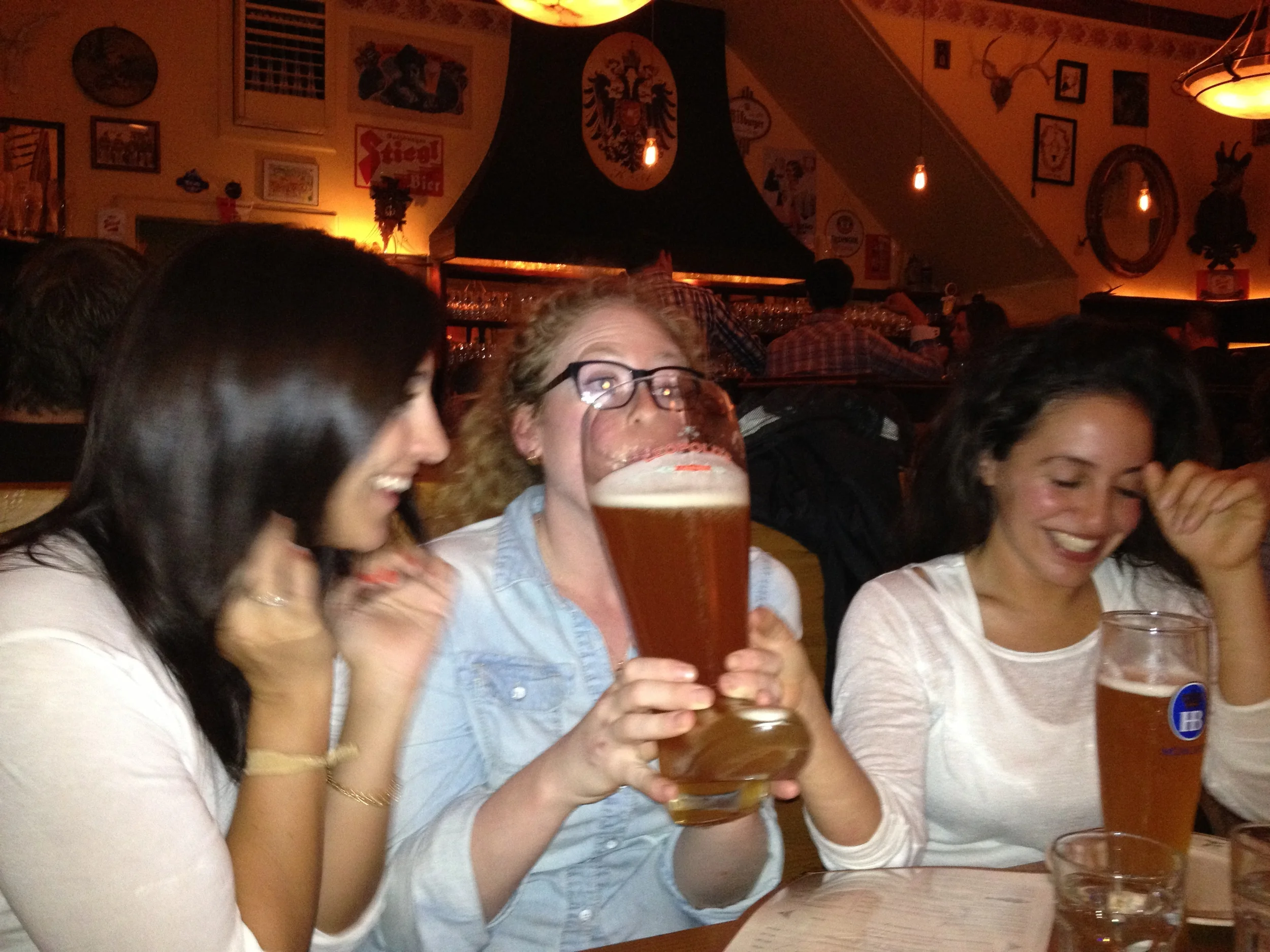 Joe challenged the three of us to complete a boot before he did. 