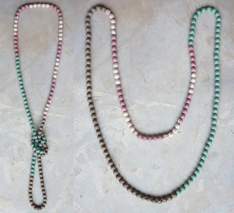 Light pink, sand & jade