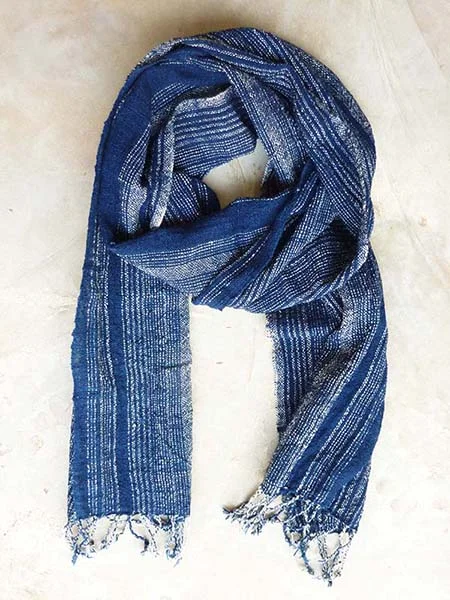 Indigo blue scarf n.5