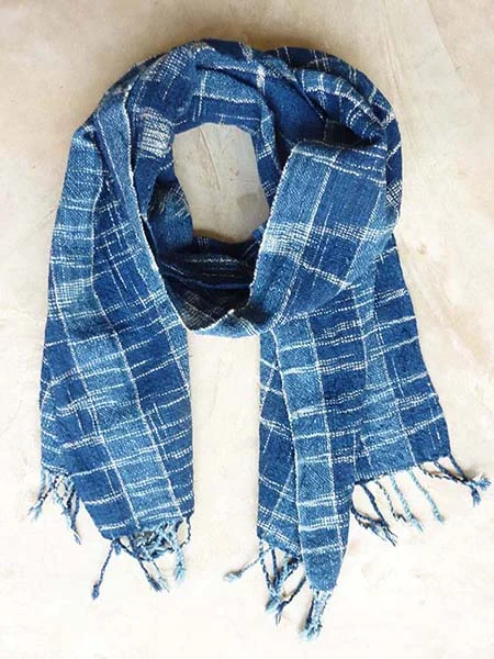 Indigo blue scarf n.6