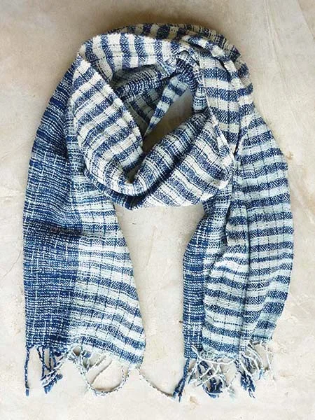 Indigo blue scarf n.9