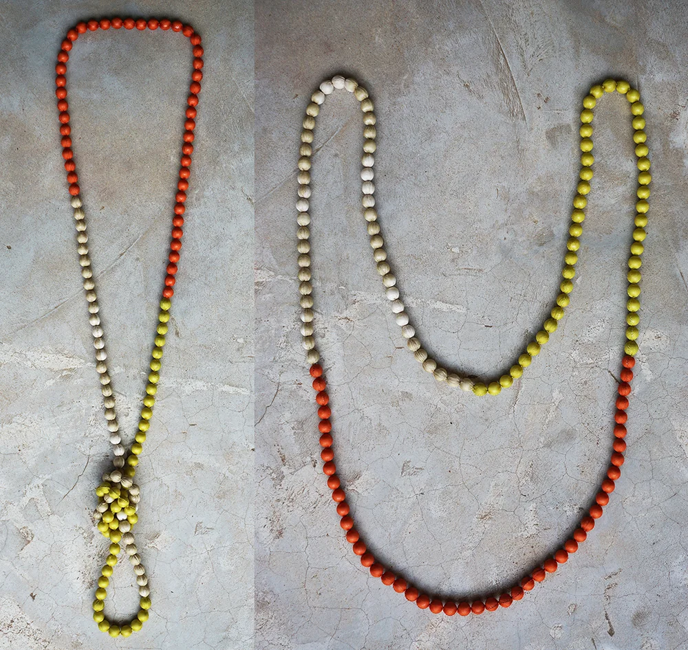 Neon lime, orange and pale yellow
