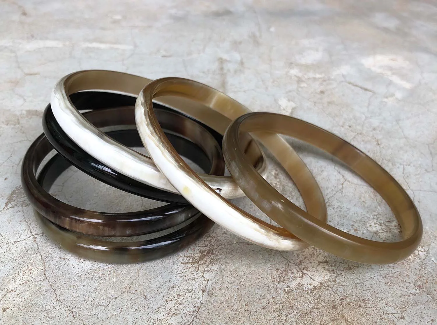 *New addition: Thin bangle, Black & White