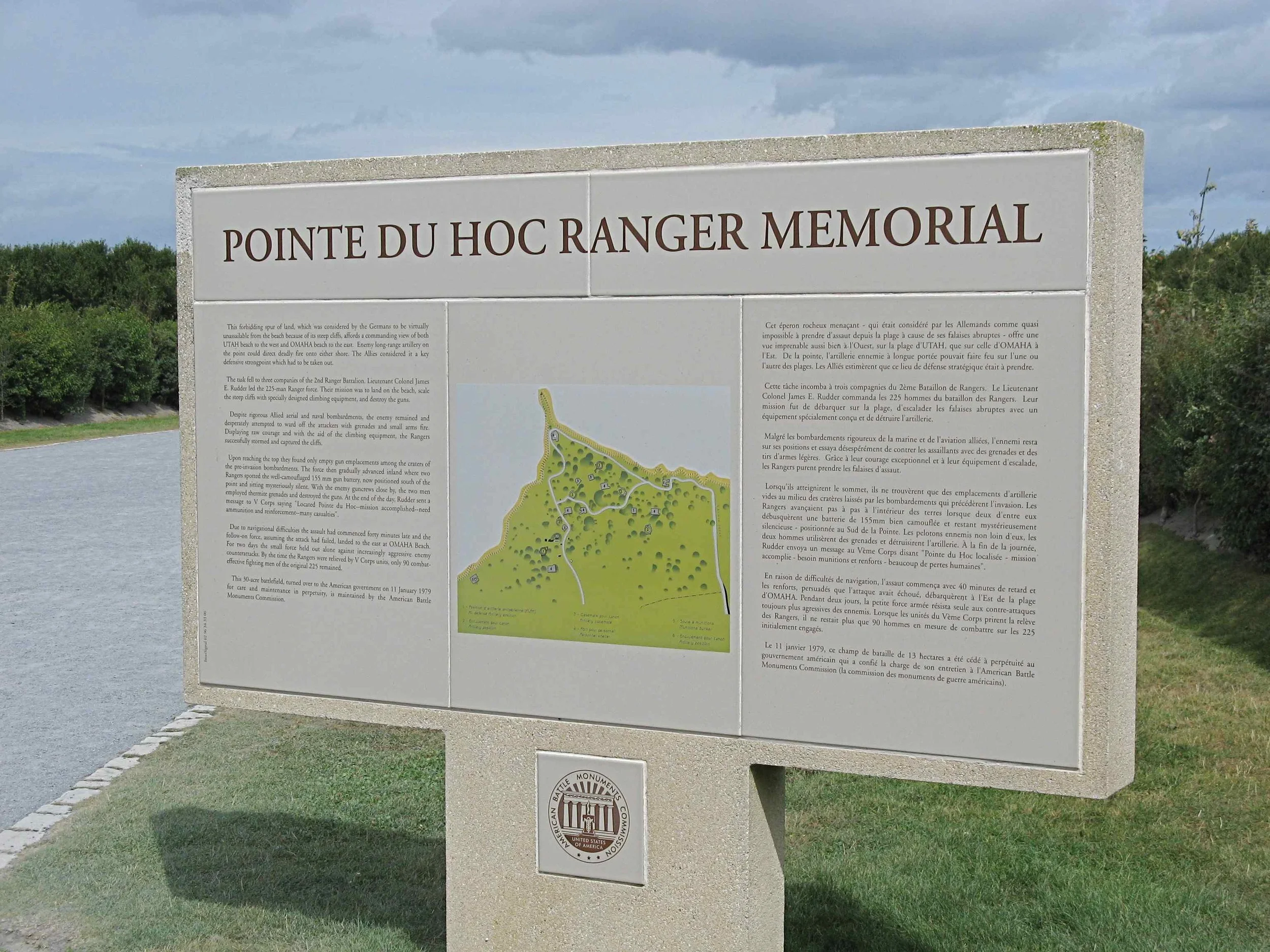 Pointe du Hoc sign