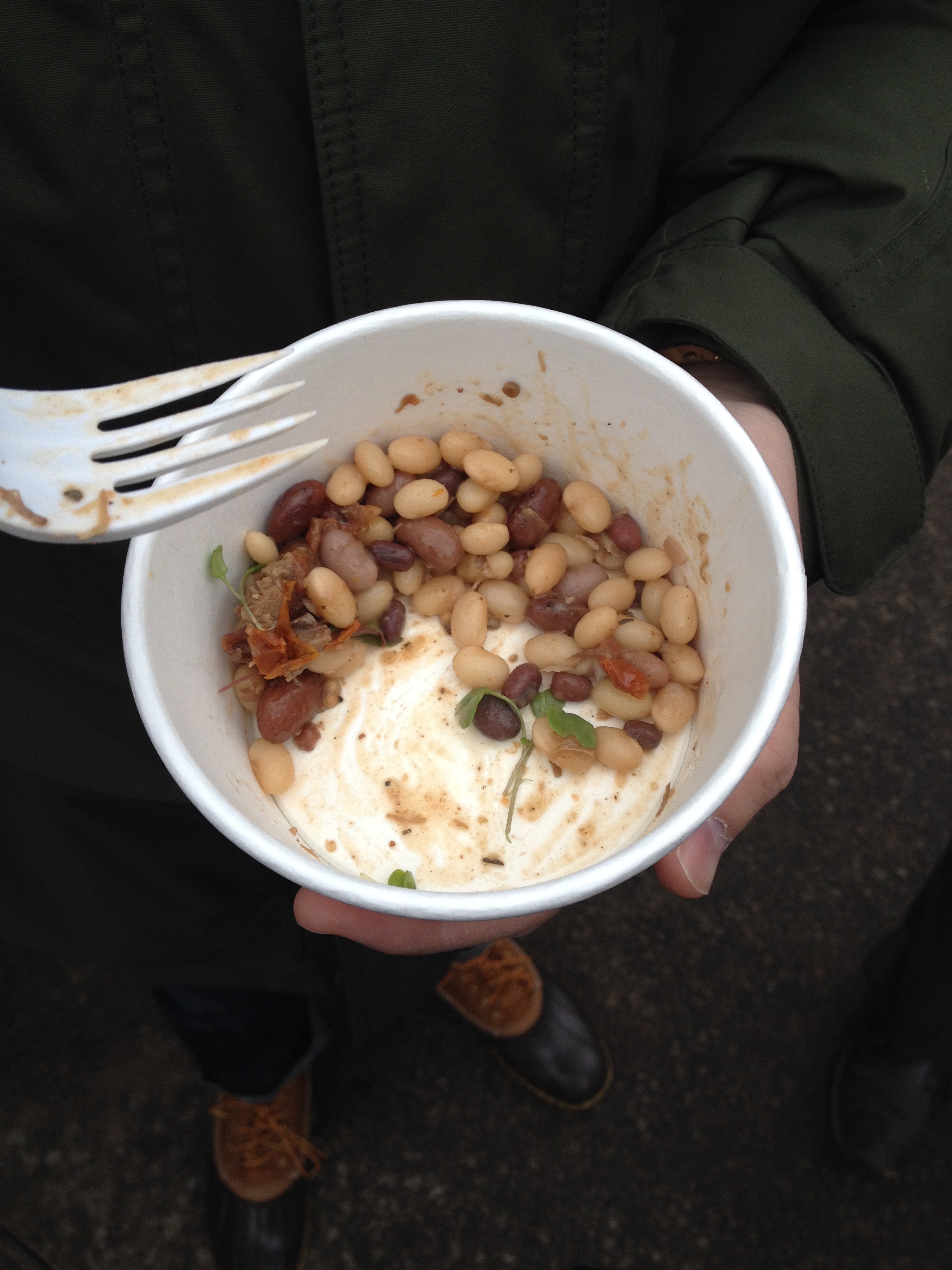 Delicious, delicious cassoulet. It disappeared so fast I almost missed my photo op.