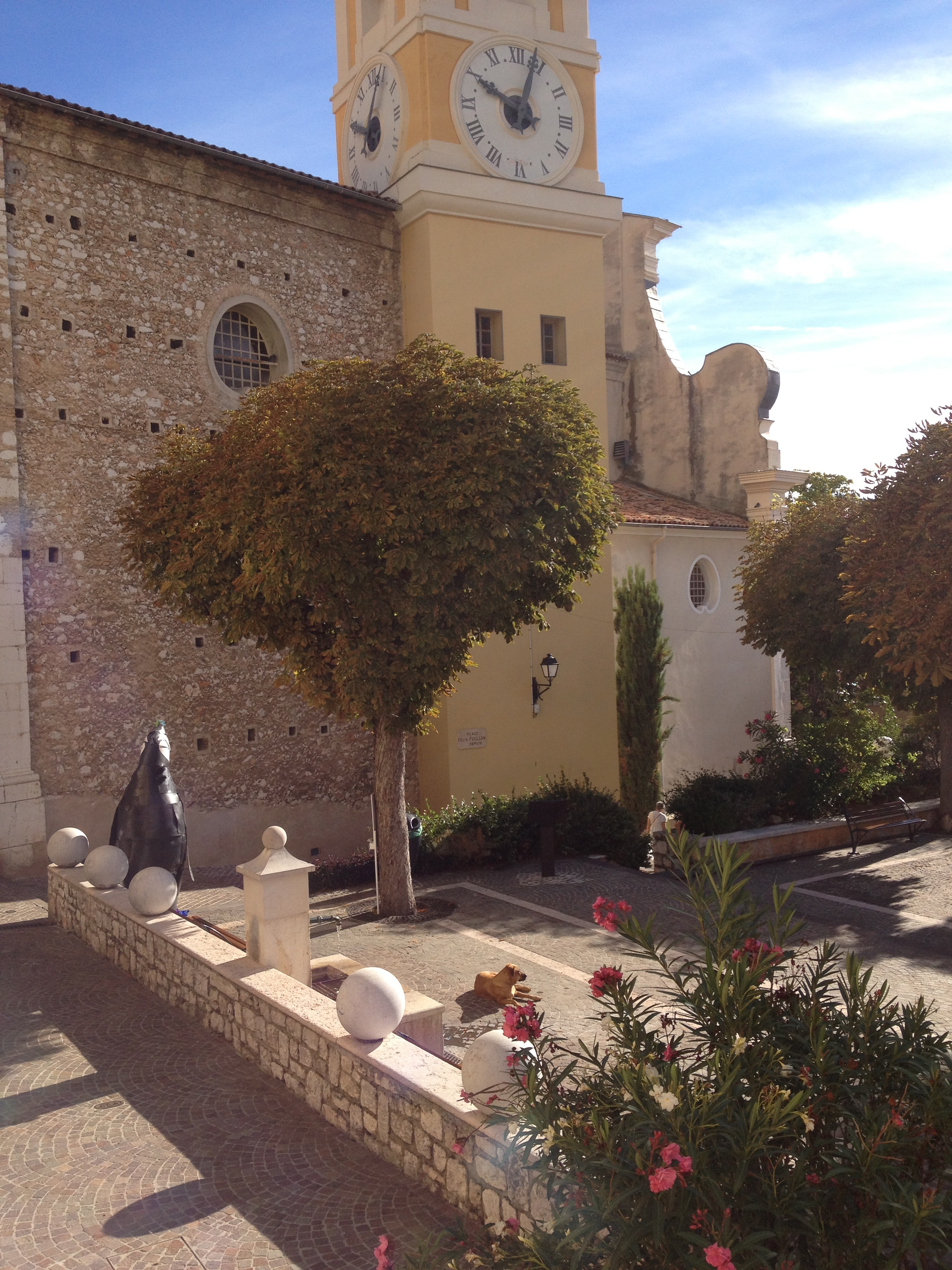 A quiet sunny morning and the town pup from the balcony of our rental in Villefranche-sur-Mer, France (2012)