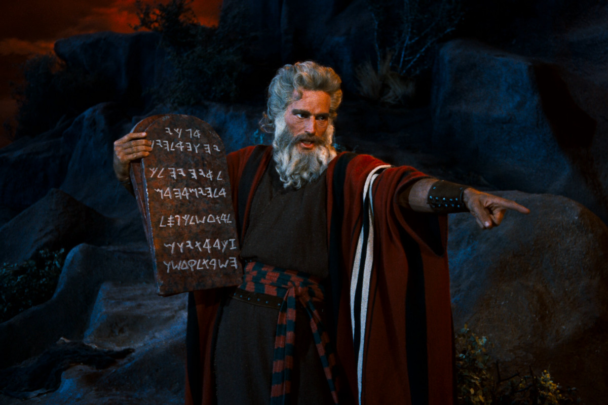 Charlton Heston, as Moses, in Cecil B. DeMille’s “ Ten Commandments ” (1954)
