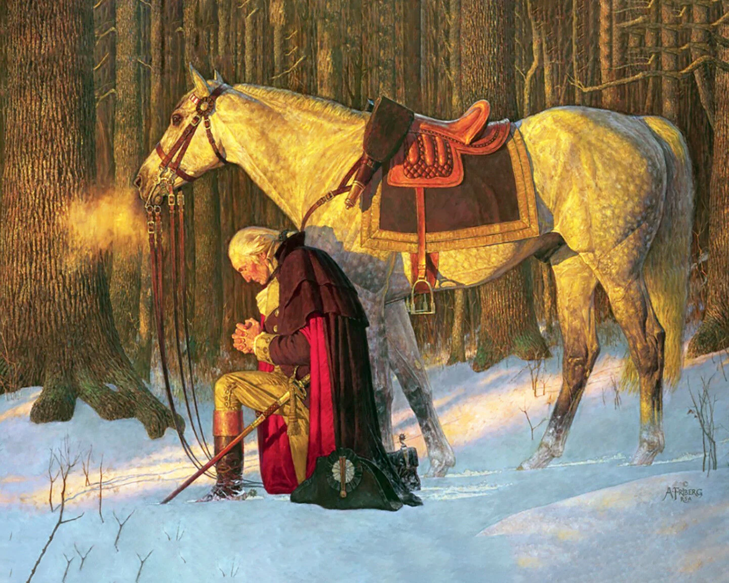 The Prayer at Valley Forge , Arnold Friberg (1975)