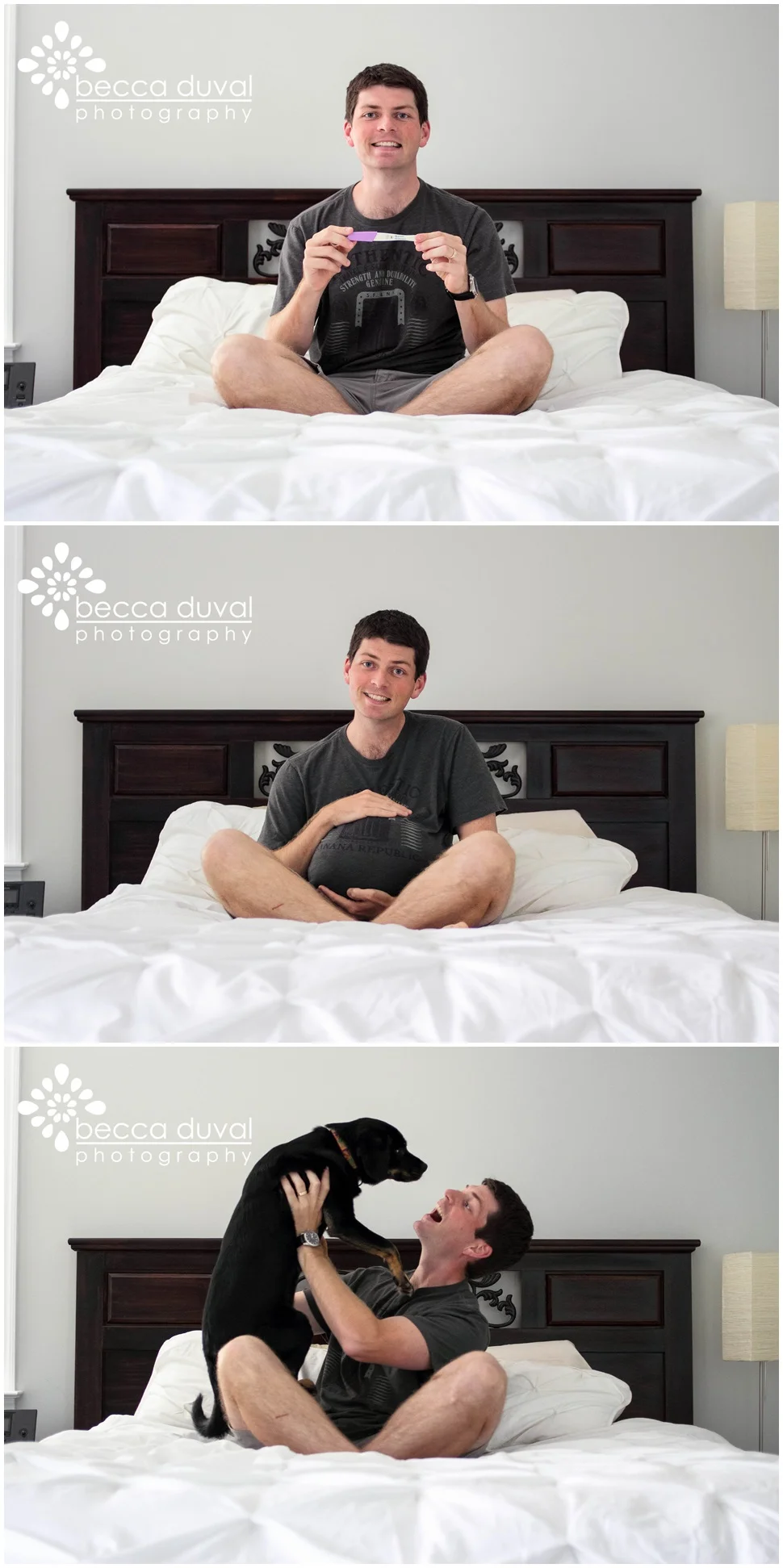 My goofball husband excited to be a daddy again!