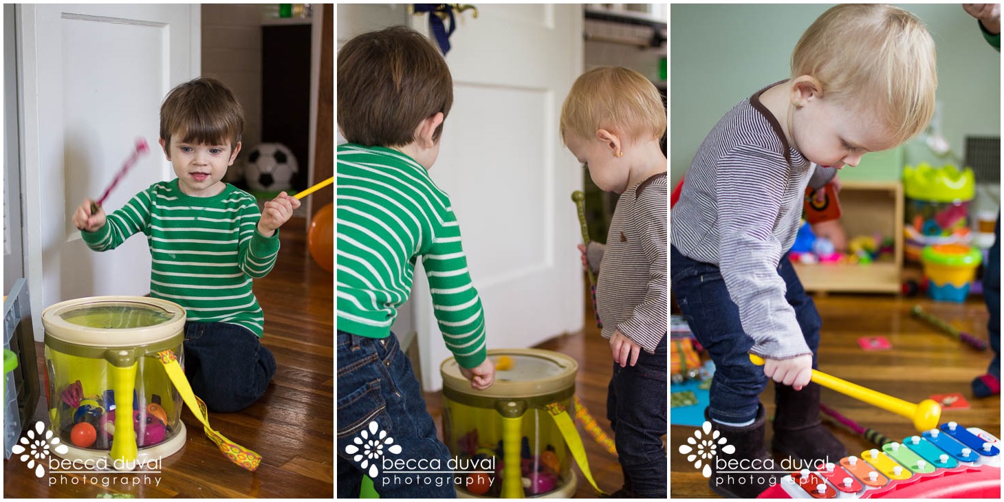 Make sure to bring a spare outfit for the sugar-high playtime to follow. Will and I got our energy out over a jam session. (I know, right?? He's a MUSICIAN too. Back off ladies, this one's mine.)