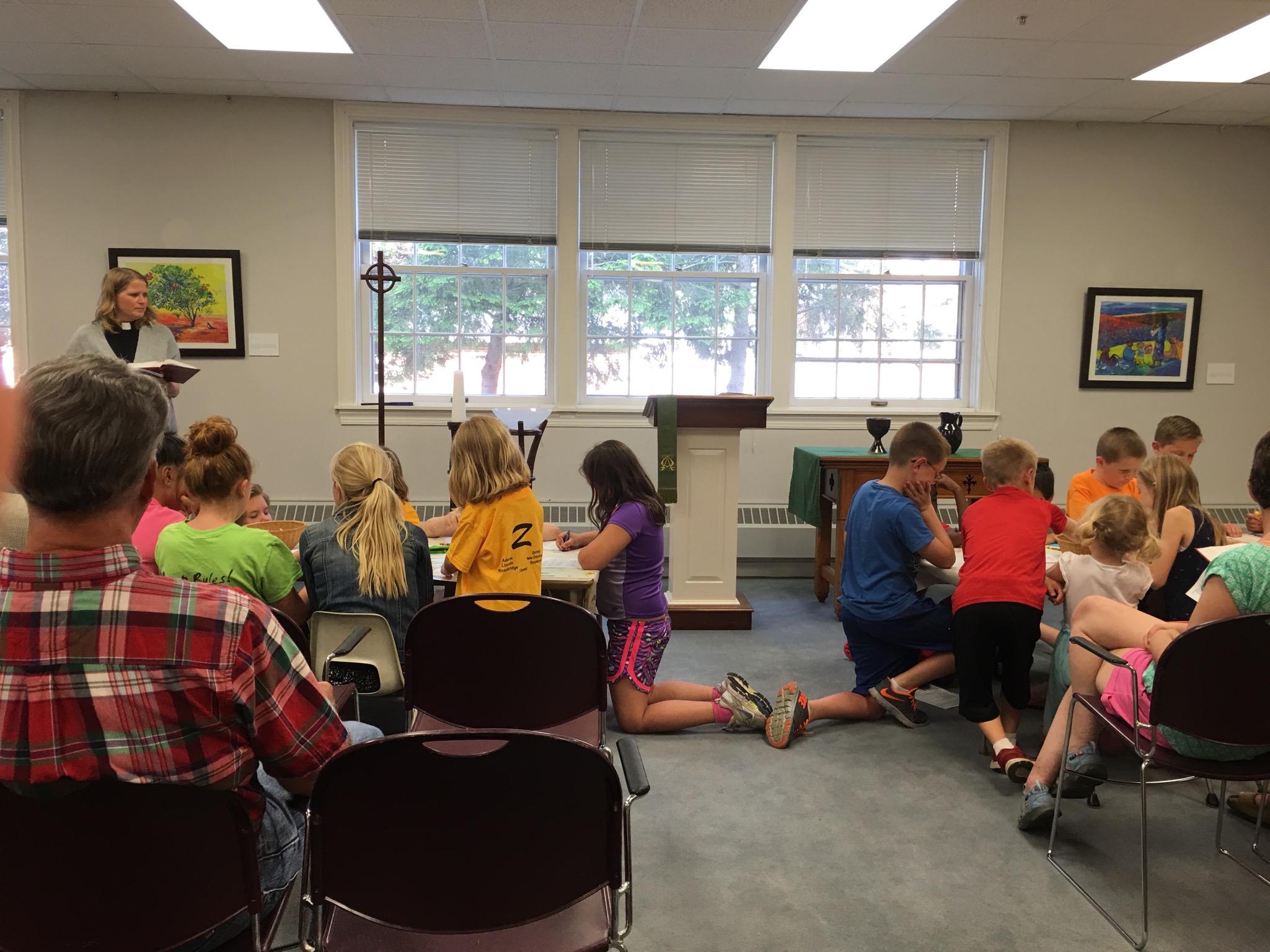 "Sundays on Wednesdays" worship during the summer of 2015.