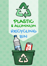 Plastic & Aluminum Recycling Bin
