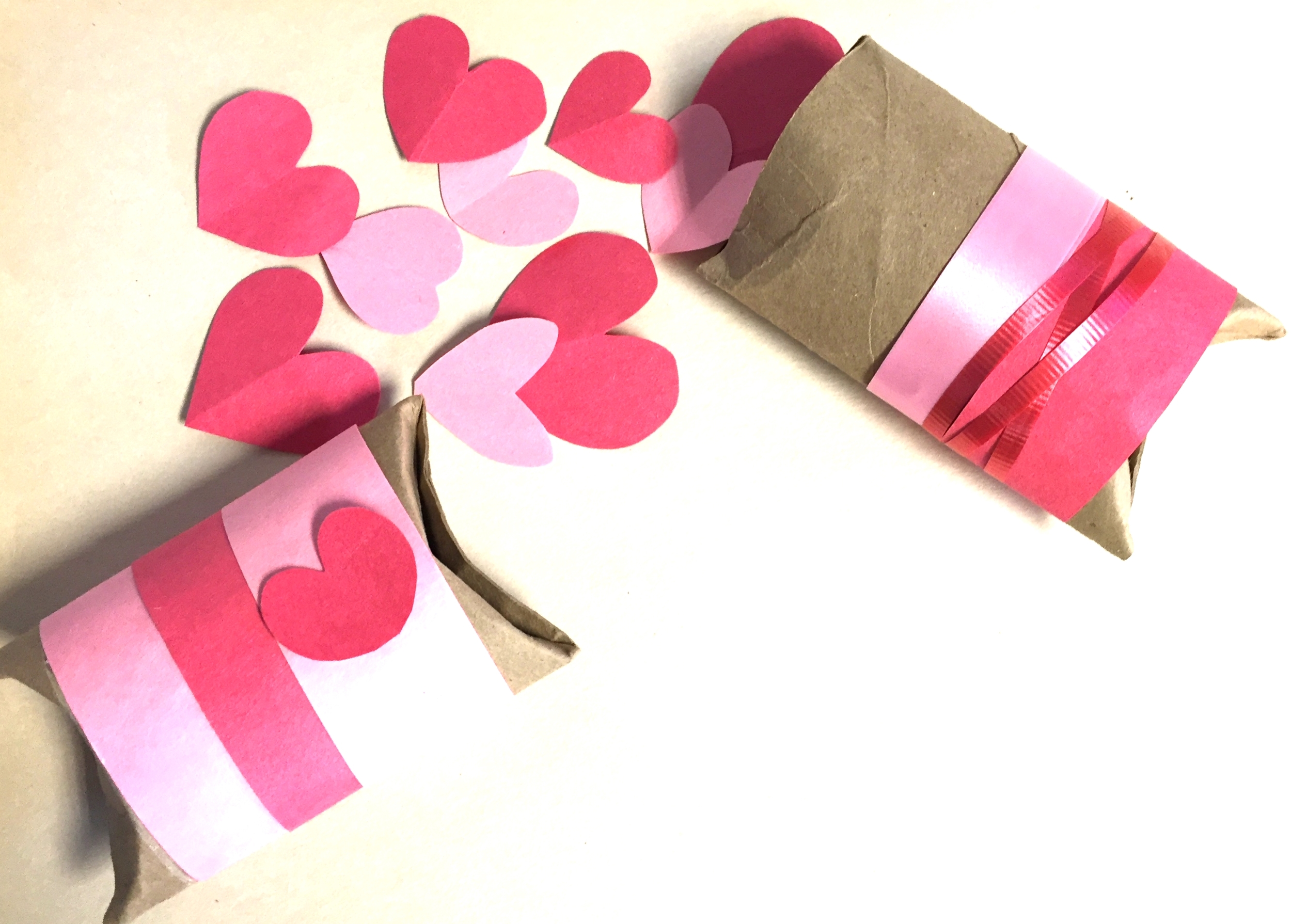 Use recyclable items from your home’s bin as a starting point for sweet Valentine’s Day crafts. Paperboard tubes make excellent pillow boxes for small gifts.