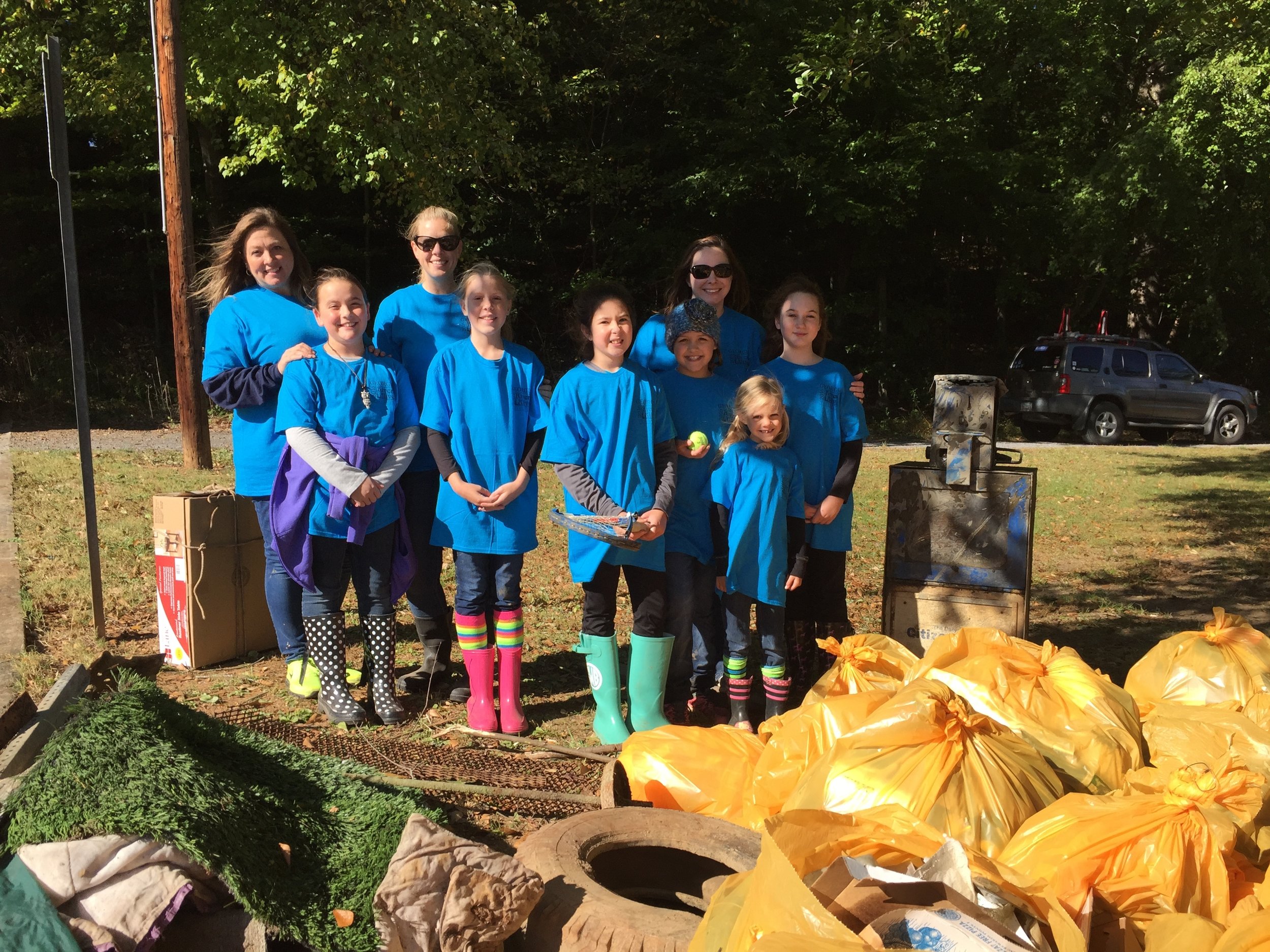 Girl Scout Troop 14603 was at Lakeshore Park in Dalton where volunteers helped to remove more than two-thousand pounds of garbage during the river cleanup.