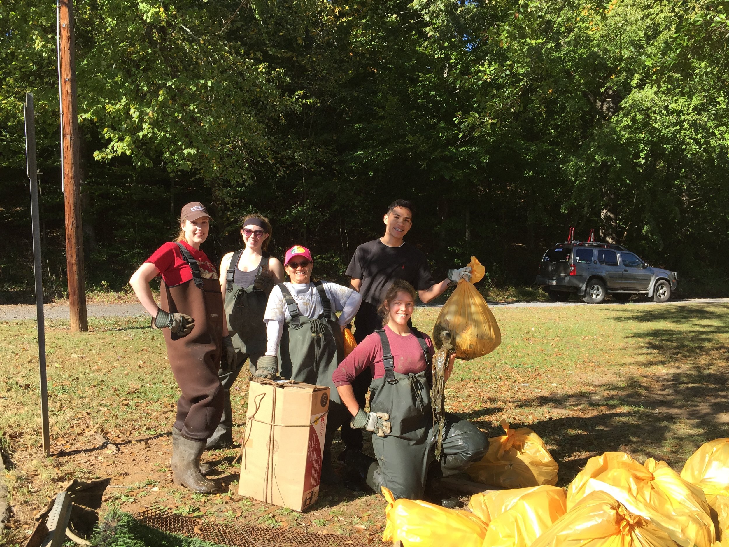 Dalton State College students and more than 60 volunteers removed litter from Lakeshore Park on Saturday, October 22 during the annual Conasauga River Watershed Cleanup.
