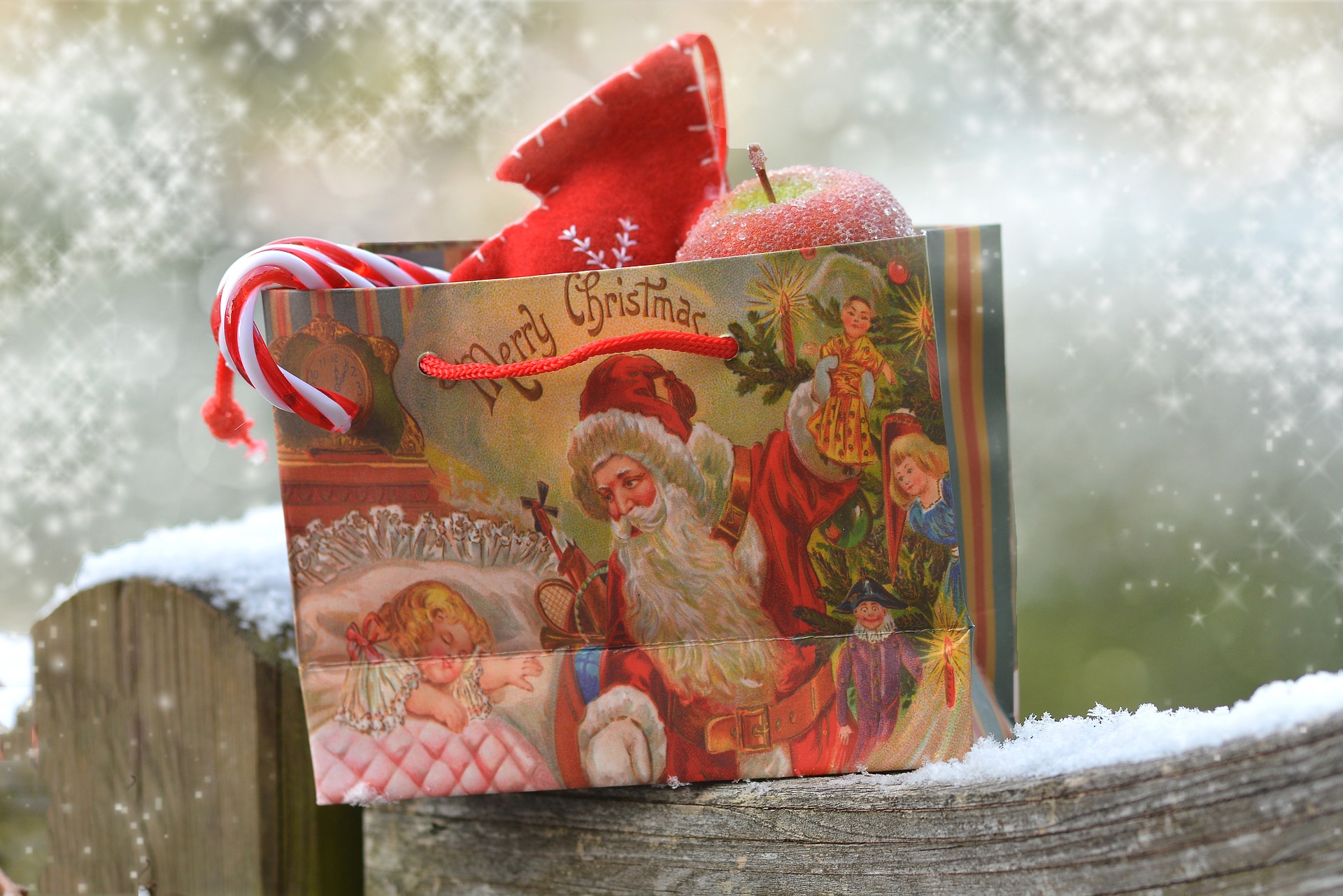 Reusing gift bags next Christmas instead of throwing them away is one simple way to reduce the amount of waste during the holiday season.