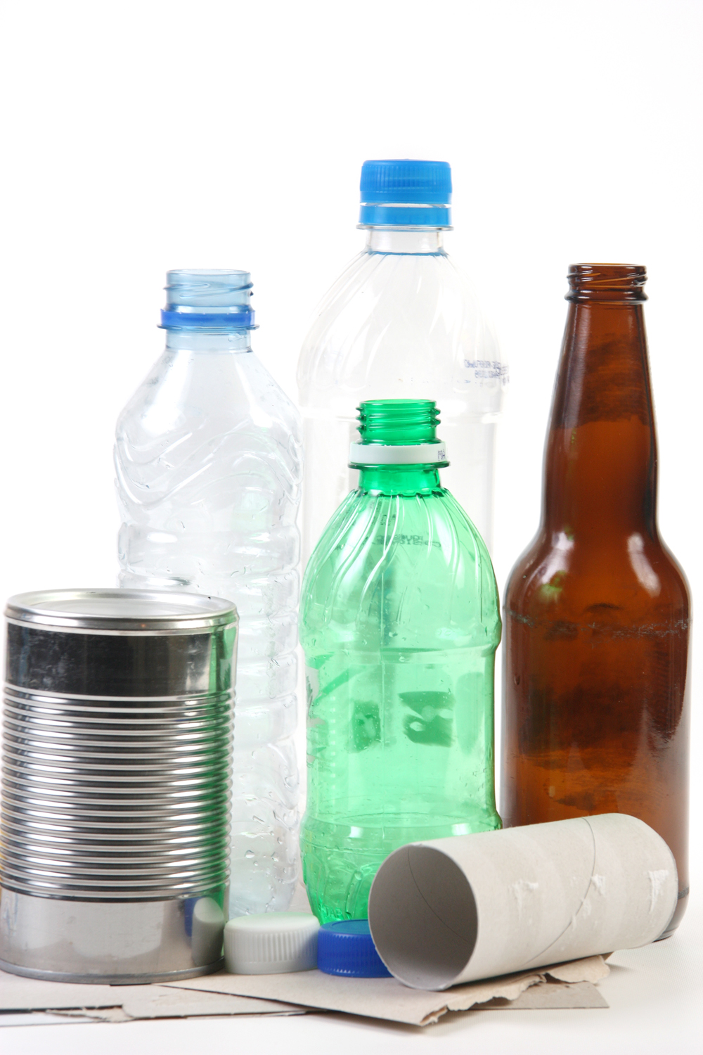 Participants in the curbside recycling program can recycle products like paper, plastic bottles, glass bottles, and bi-metal cans.
