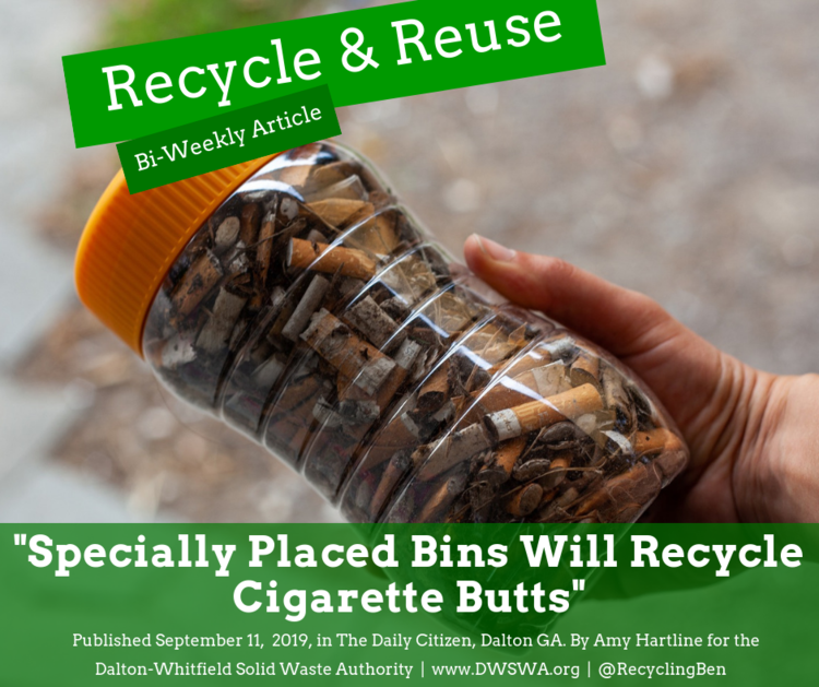 Specially Placed Bins Will Recycle Cigarette Butts — DaltonWhitfield