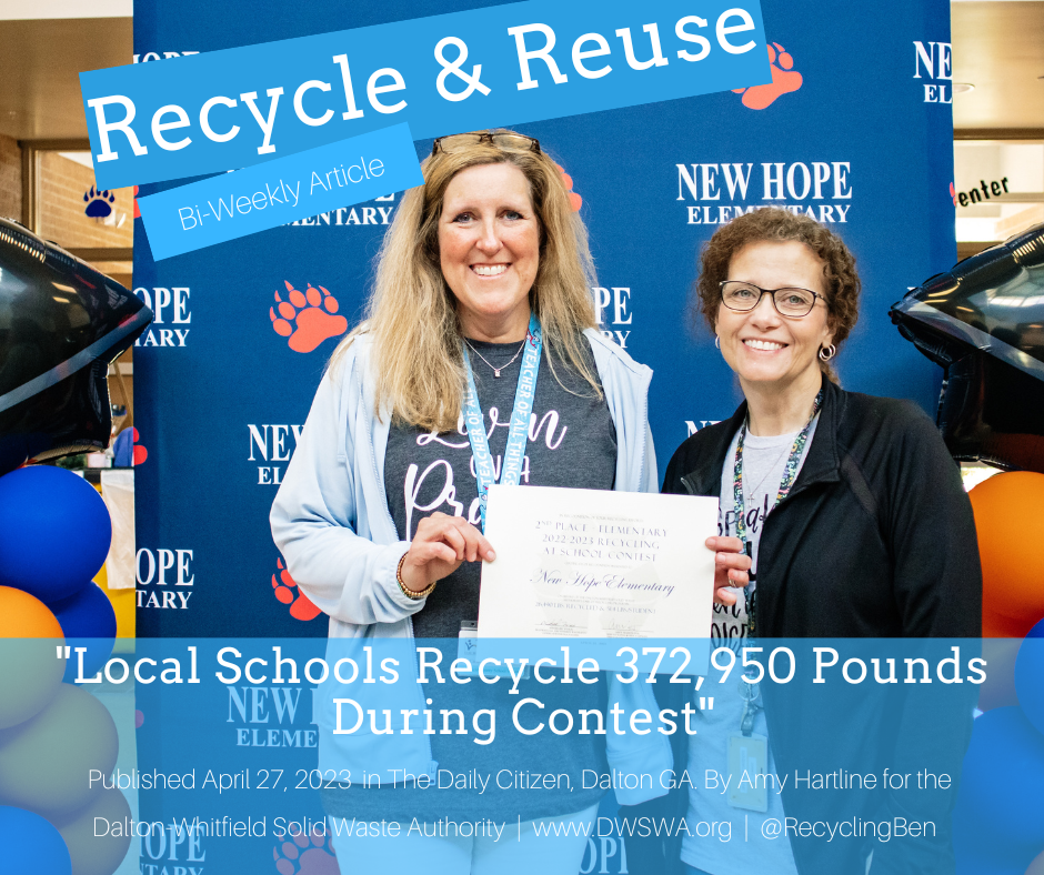 Local Schools Recycle 372,950 Pounds During Contest — Dalton-Whitfield ...