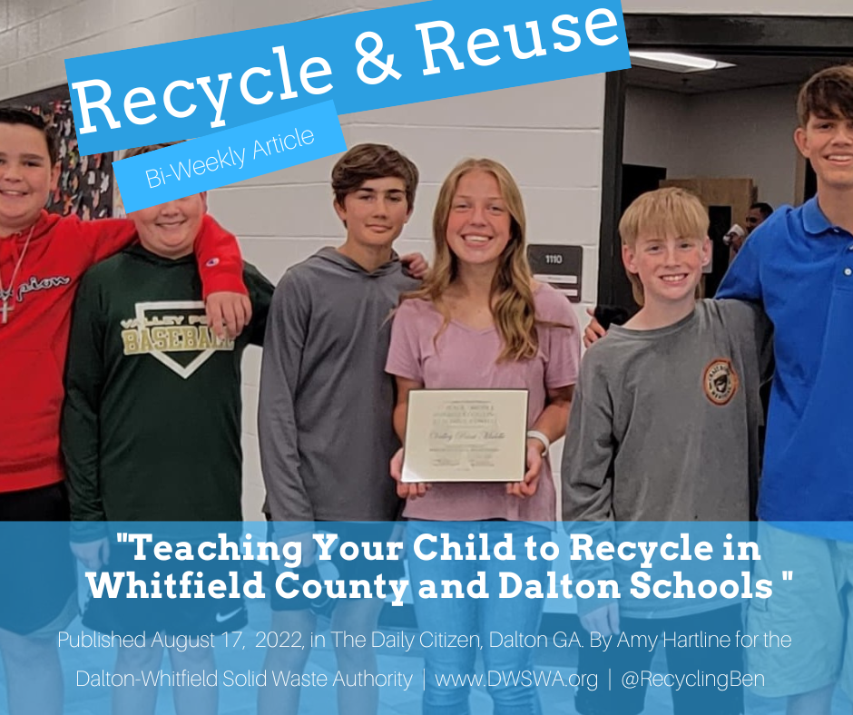 Teaching Your Child to Recycle in Whitfield County and Dalton Schools