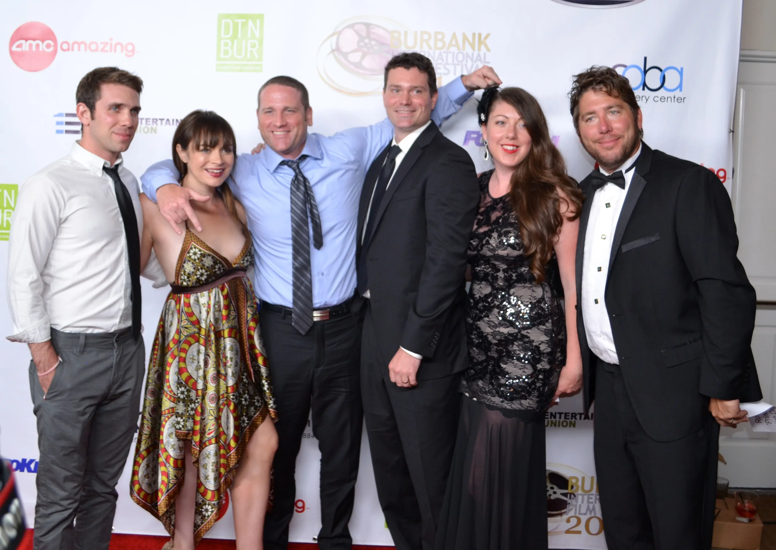 Ditch team on red carpet at Burbank International Film Festival.