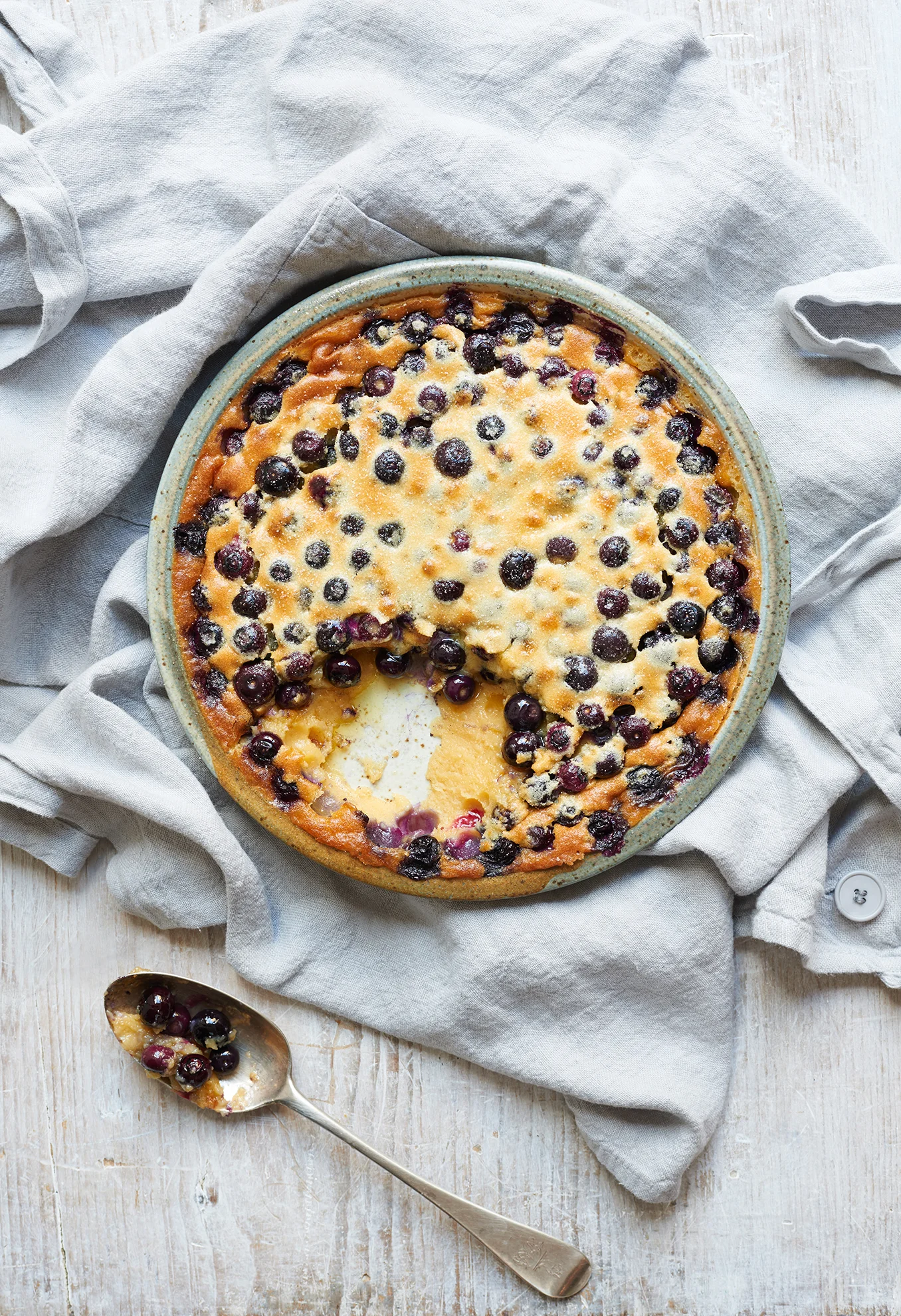 Blueberry Clafoutis - by Food Photographer Holly Pickering