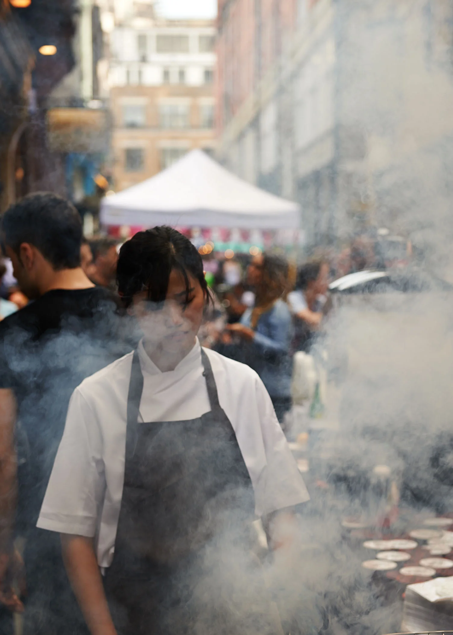 Reportage lifestyle photography of street food chef