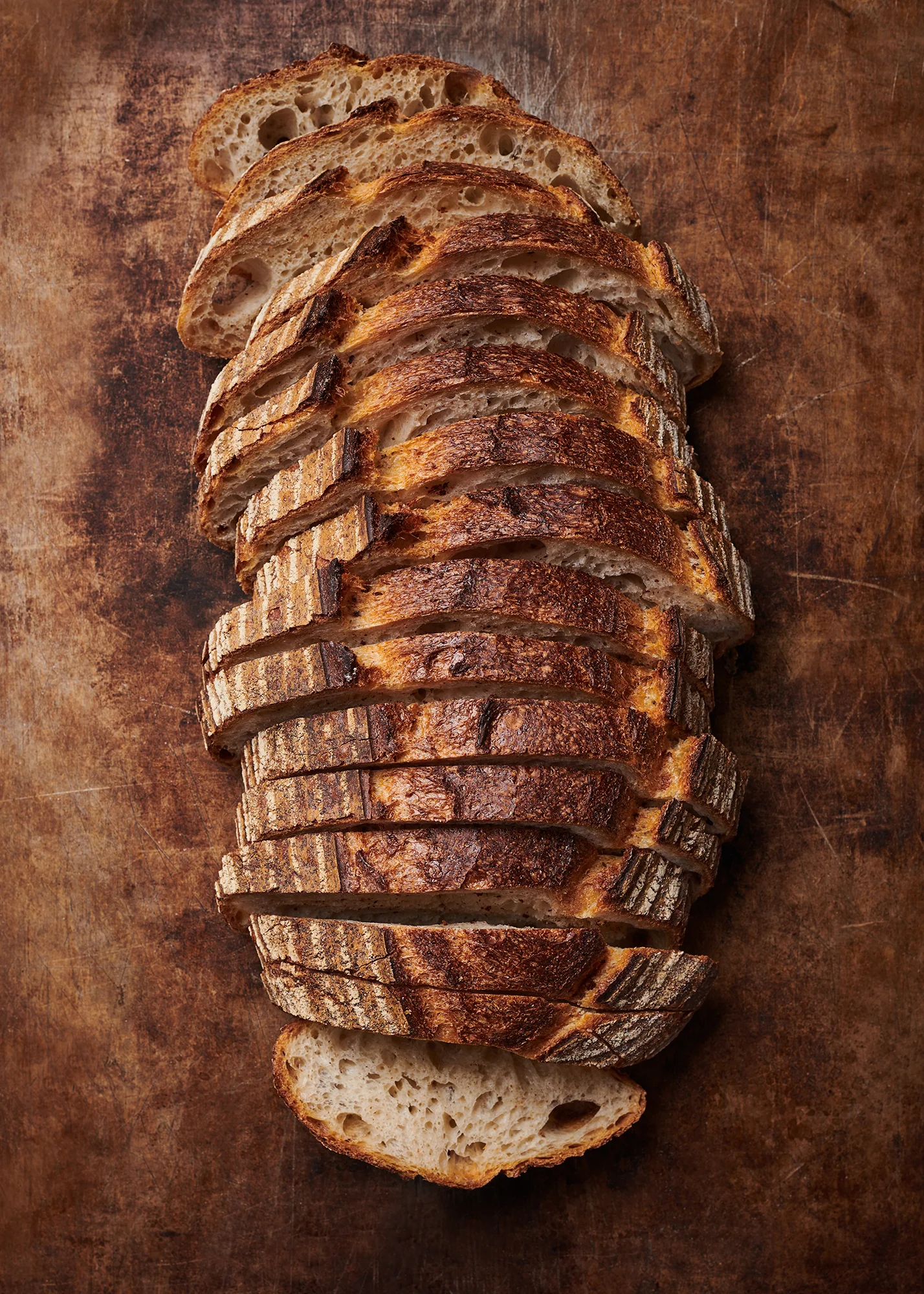 Sliced Sourdough Bread by Food Photographer Holly Pickering