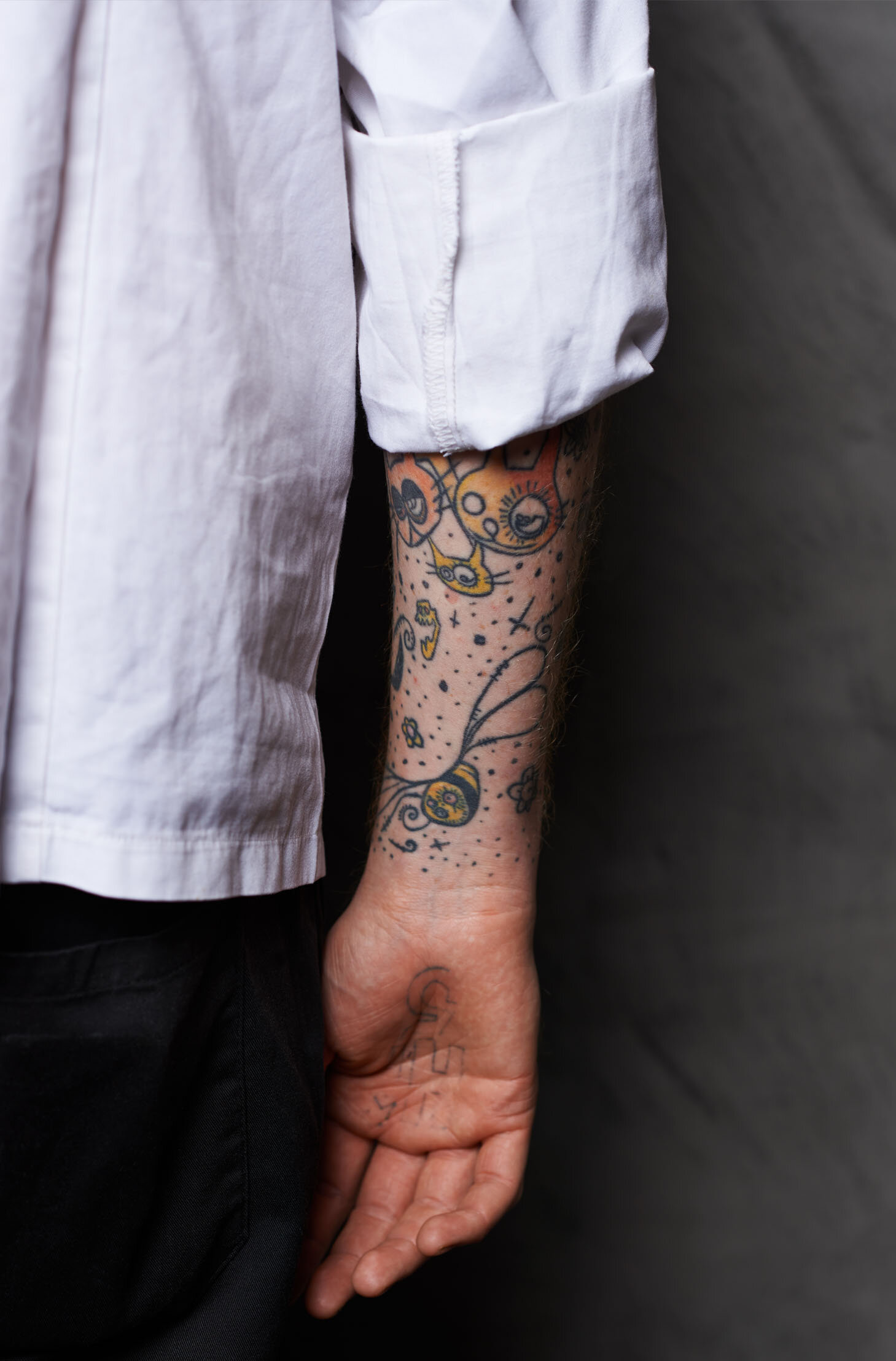 Tattooed chef shot by advertising photographer Holly Pickering