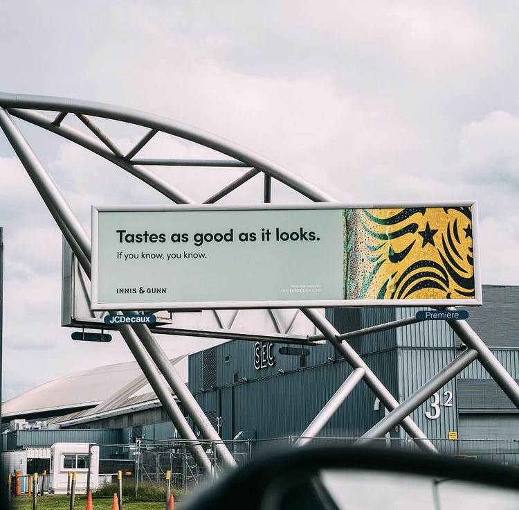  An OOH drinks photography advertising campaign for Scottish craft lager brand Innis &amp;Gunn, running on billboards and also as a digital campaign, showcasing the perfect pint of beer. 