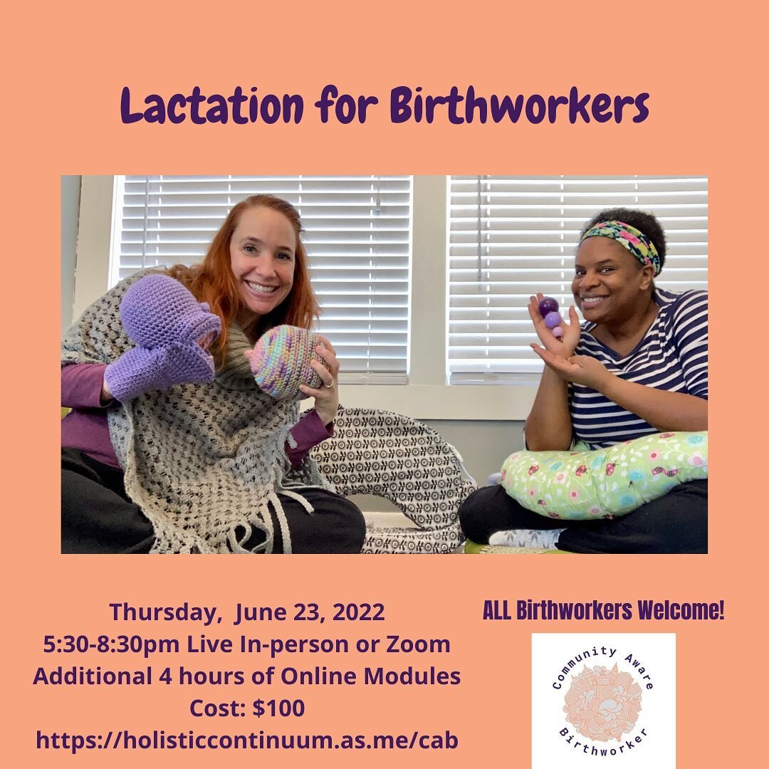 Are you looking to feel more confident helping your doula clients with lactation? Join us this Thursday to Learn ways to better prepare your clients in your prenatal visits and also, assist with common concerns or know when and who to refer to in pos