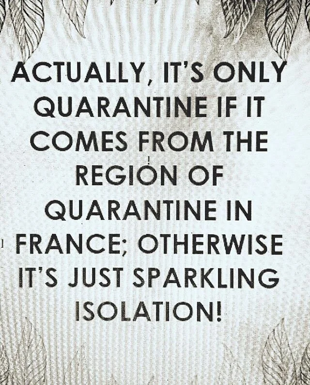 This came through my IG feed last night and it made me smile, we need a little humor and wit in a time of crisis, thank you @slauck . ⠀⠀⠀ ⠀⠀⠀⠀⠀ ⠀

It made me think about all my friends who might get a chuckle out of it too, and then of course the res