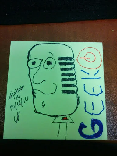 #Inktober Day 4: Mike T. Geek (@GeekIOShow mascot)