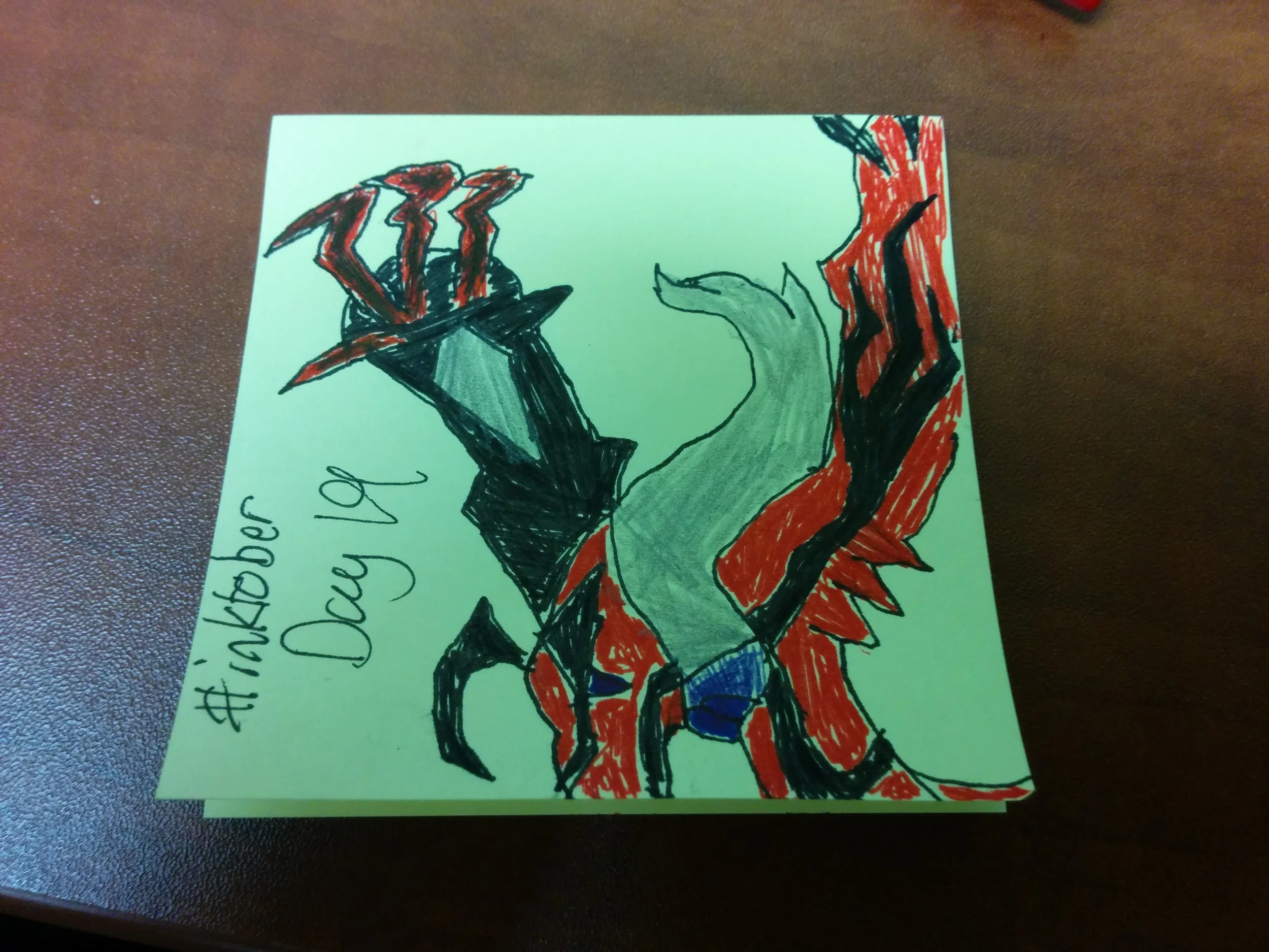 #Inktober Day 19: Yveltal (Pokemon Y)