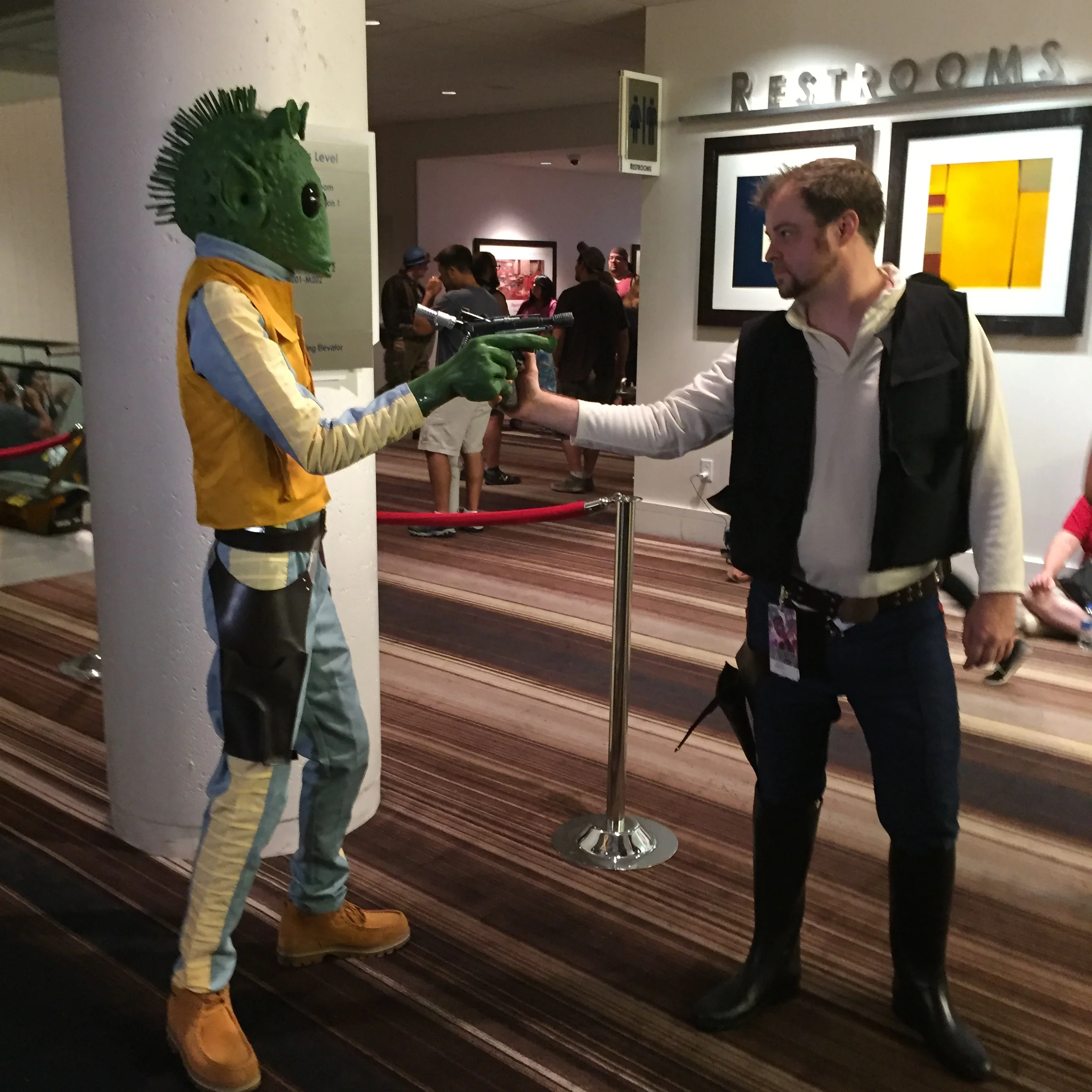 Han posed first.
