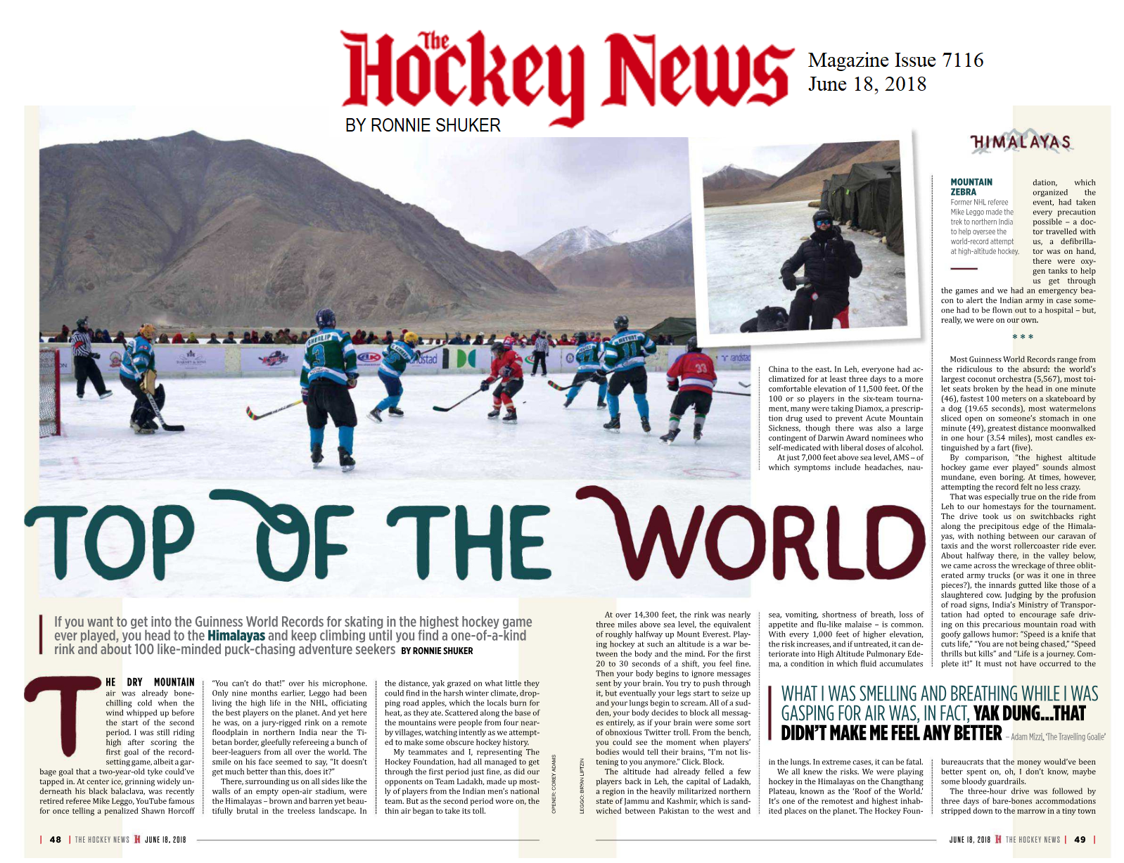 Hockey News Mag Article