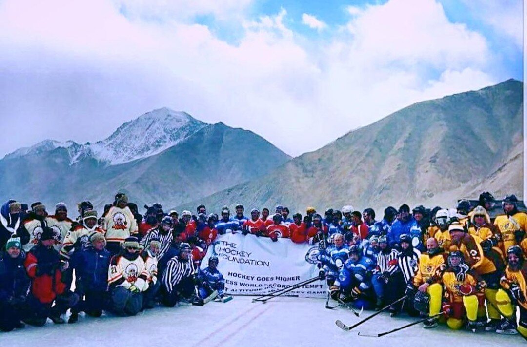 The cat's already out of the bag, but we're so happy to formally announce that in February 2018 we set the @GuinnessWorldRecords highest altitude #hockey game! This event was about more than just setting a record, though. It was an opportunity for Th