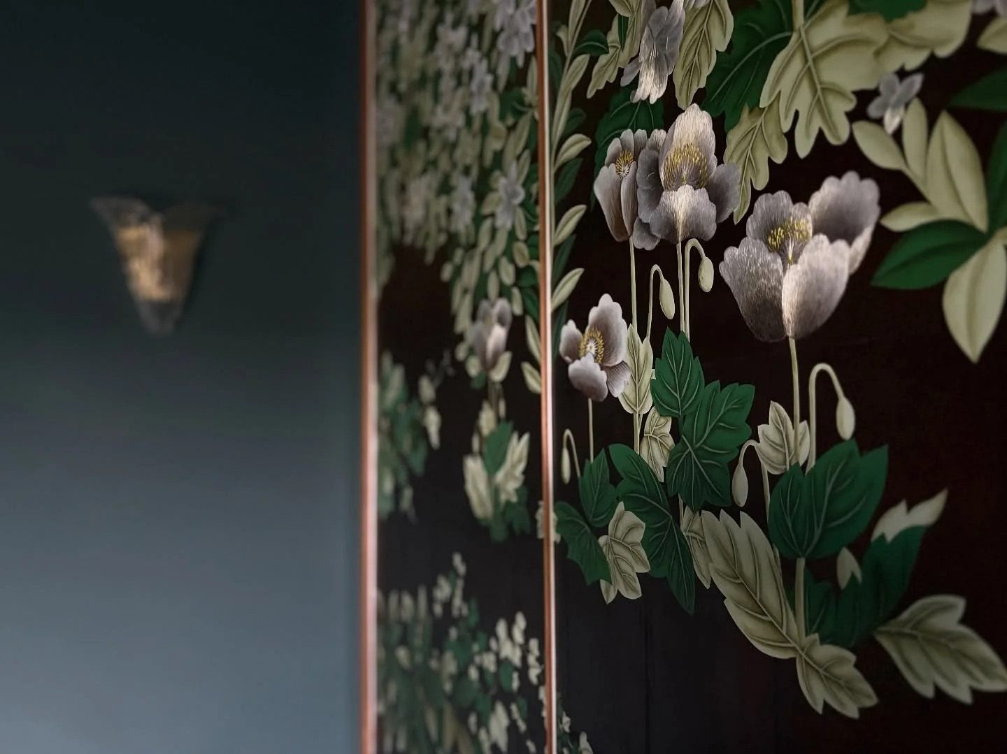 Lots of blue pictures lately. This one&rsquo;s a sneak peek from a bedroom overhaul we tacked on after finishing the rest of a client&rsquo;s home. We pinned down the blue walls after selecting a pretty incredible @degournay wallpaper with a base of 