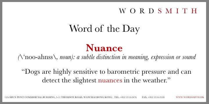 What's the Meaning of the Word Nuance?