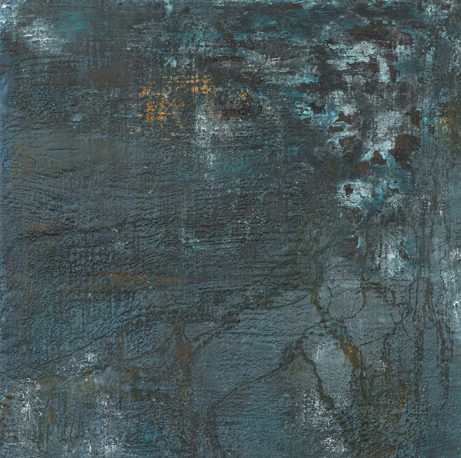 Untitled
encaustic, cold wax and oil paint on panel
8”x8”, 2018