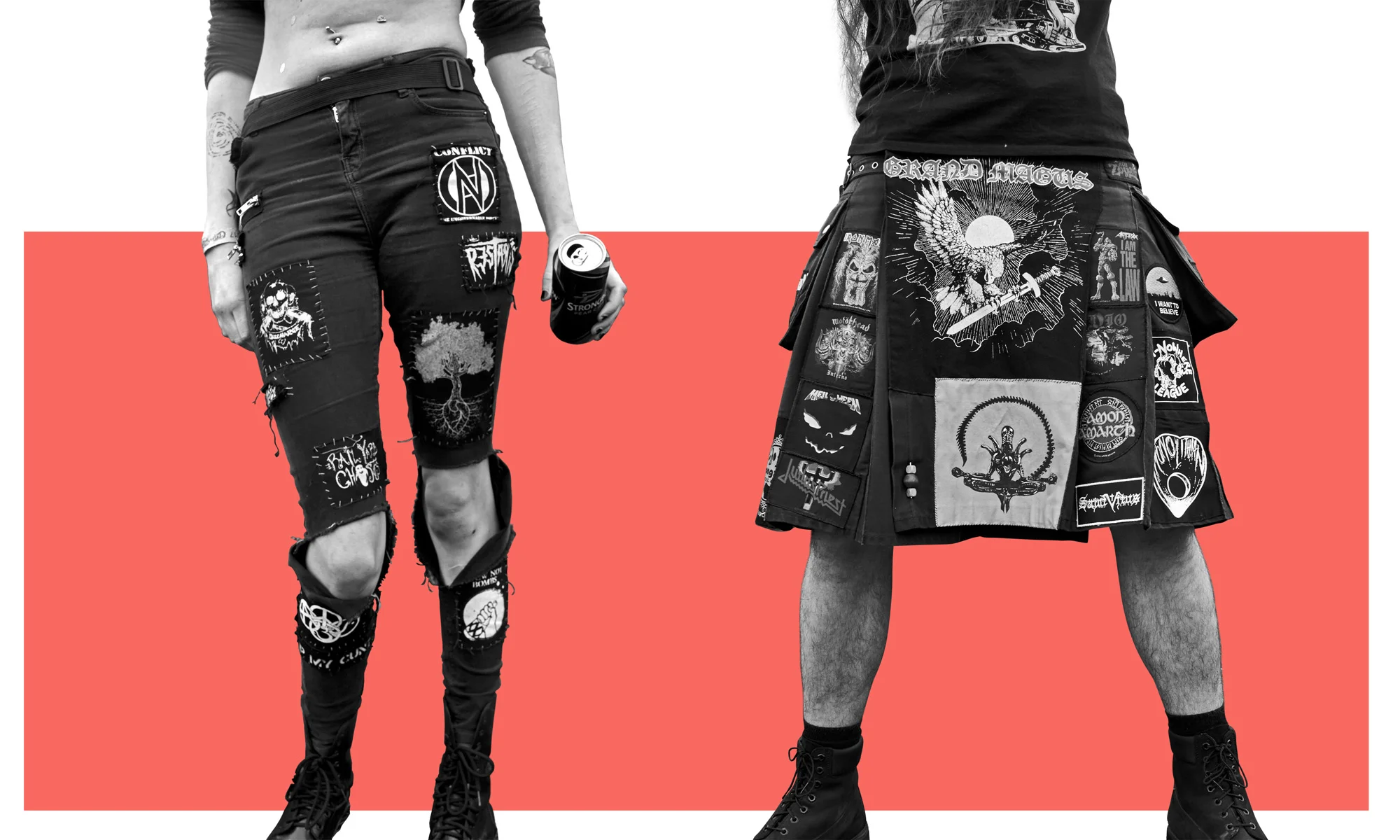 Stella's jeans and Fern's kilt