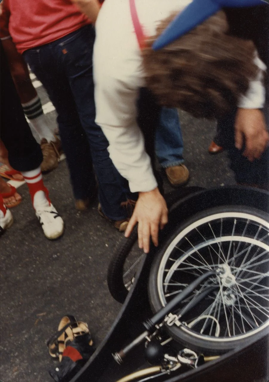 Artist's soapbox derby car (being assembled)