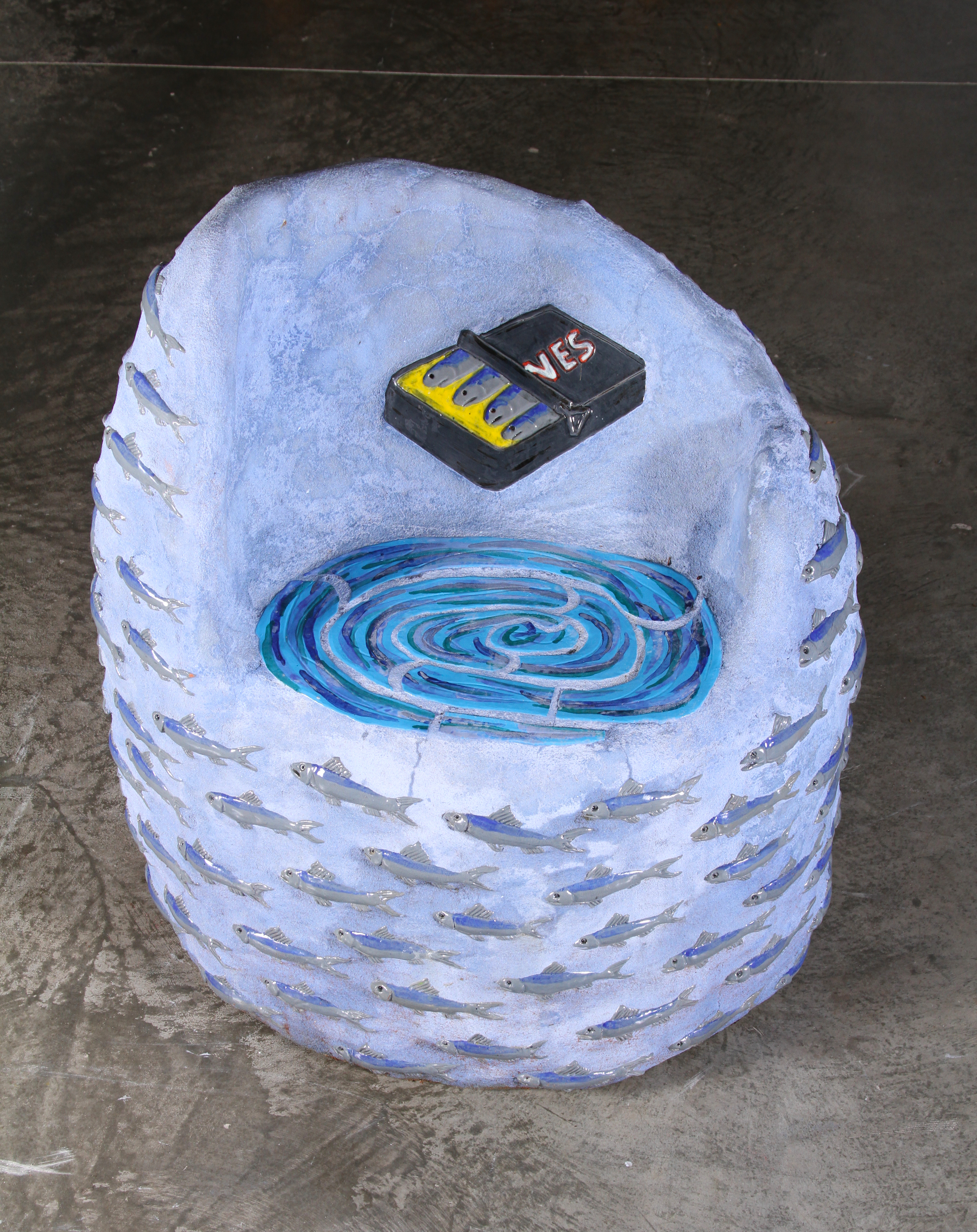  “Sardine Seat” 37” x 36” x 28” Ceramic tile and Cement 2010 