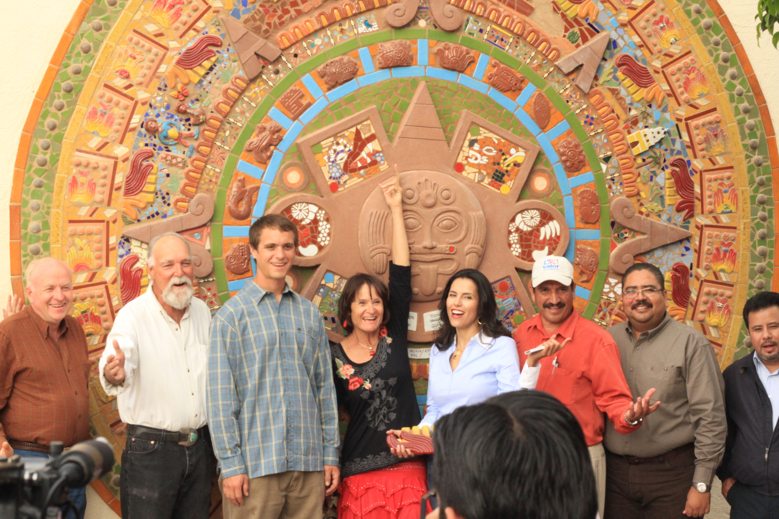  Aztec Calendar Mural Heaven on Earth Worksop and Community-Build 2012 Town Plaza, Todos Santos, B.C.S., Mexico 