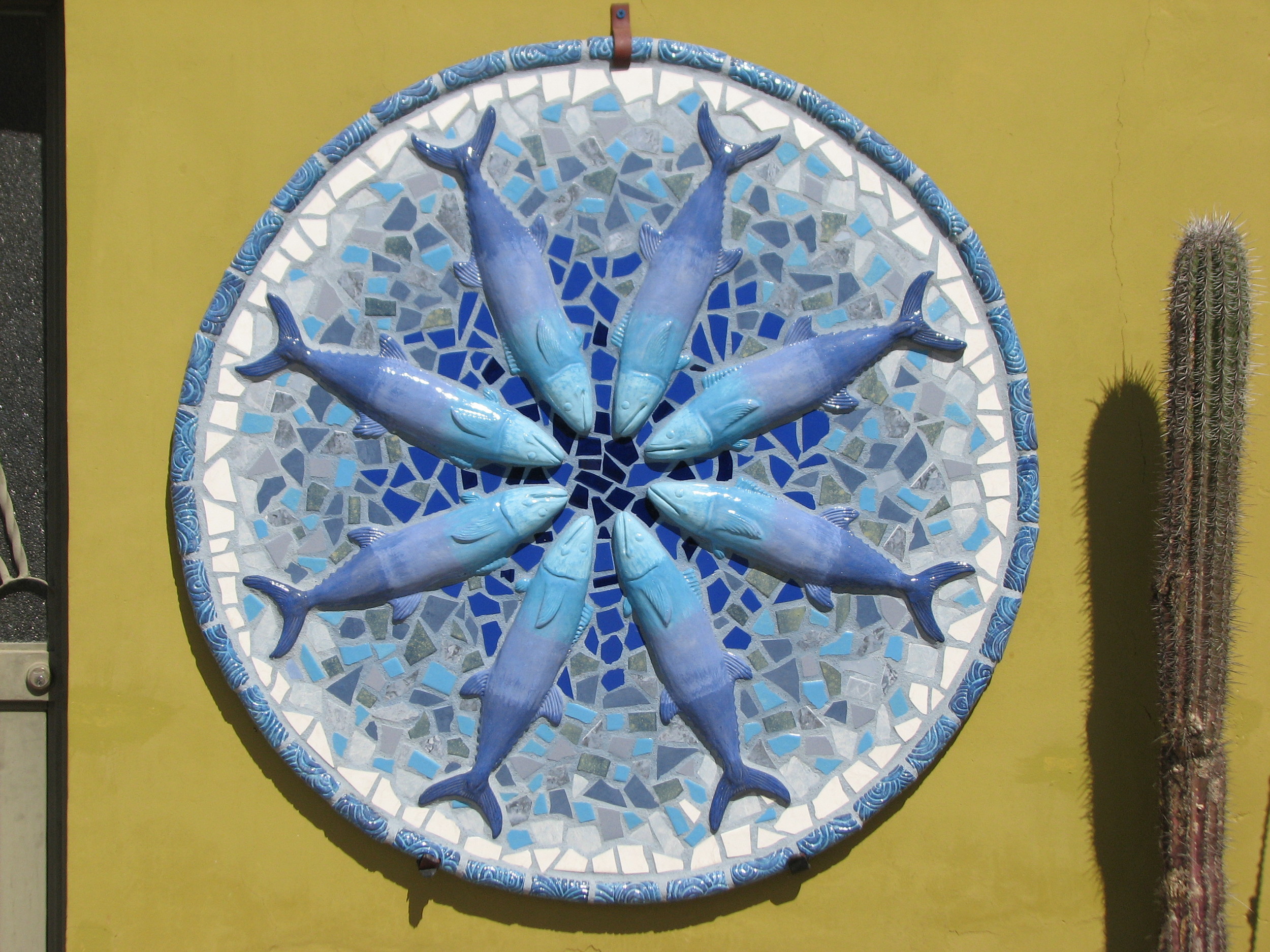  "Sierra Mandala" 48"x48" Ceramic and cement 2013 