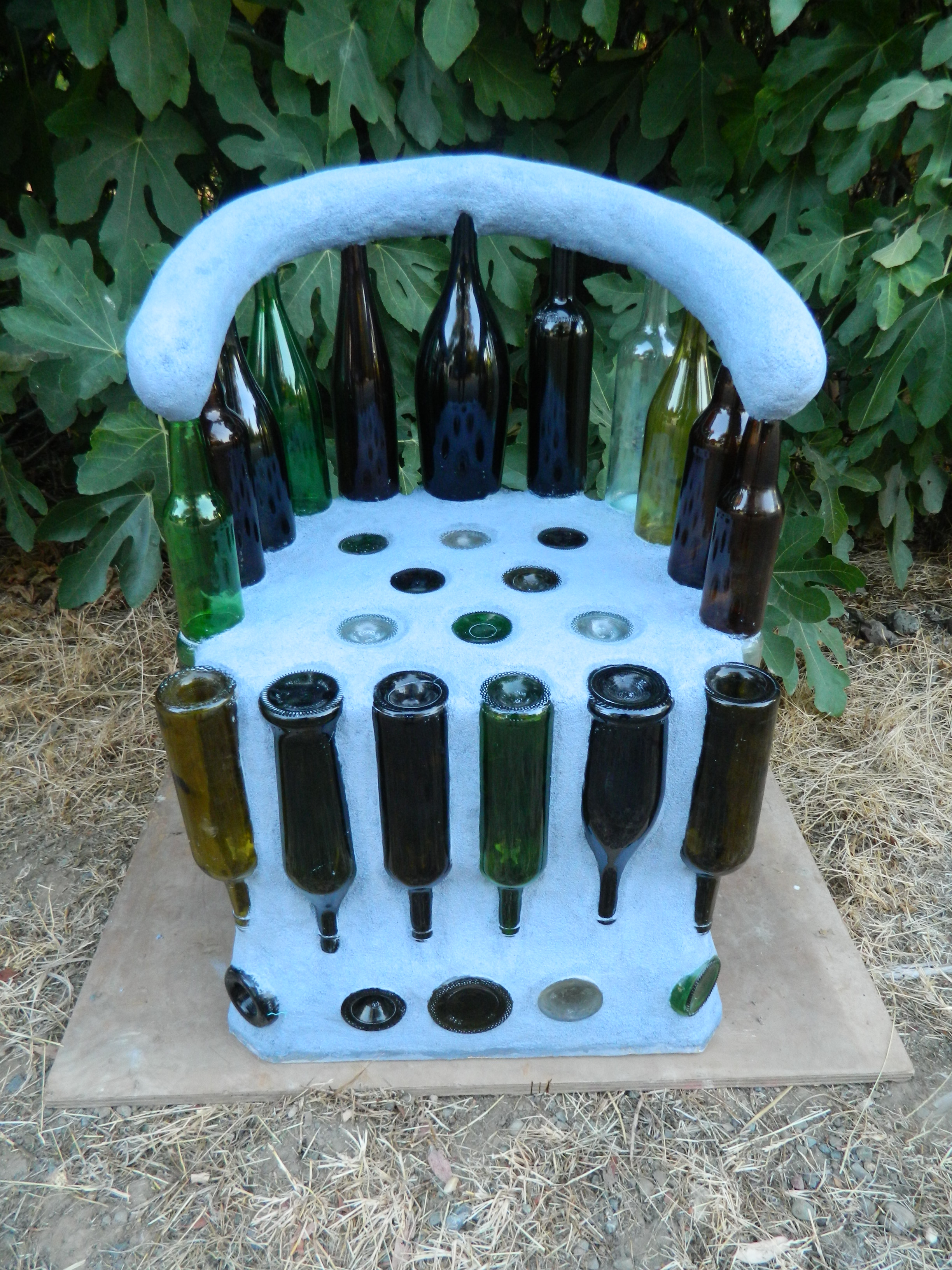  “Wine Seat” Glass bottles and cement 34"x24"x20" 2013 